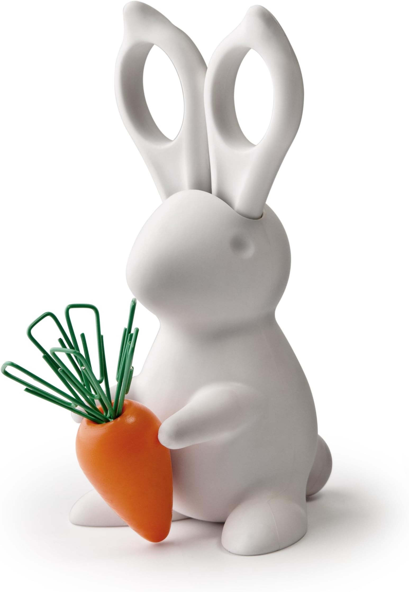 QUALY Desk Bunny Scissors 72.5x138.5x88 White