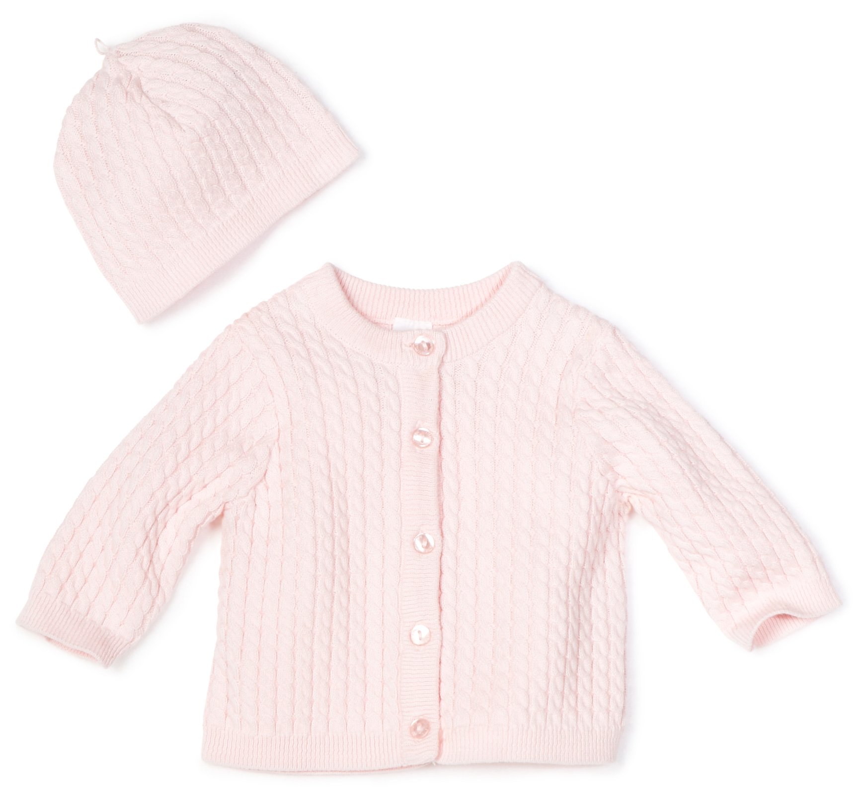 Little Me Baby Girls' Light Pink Cable Sweater