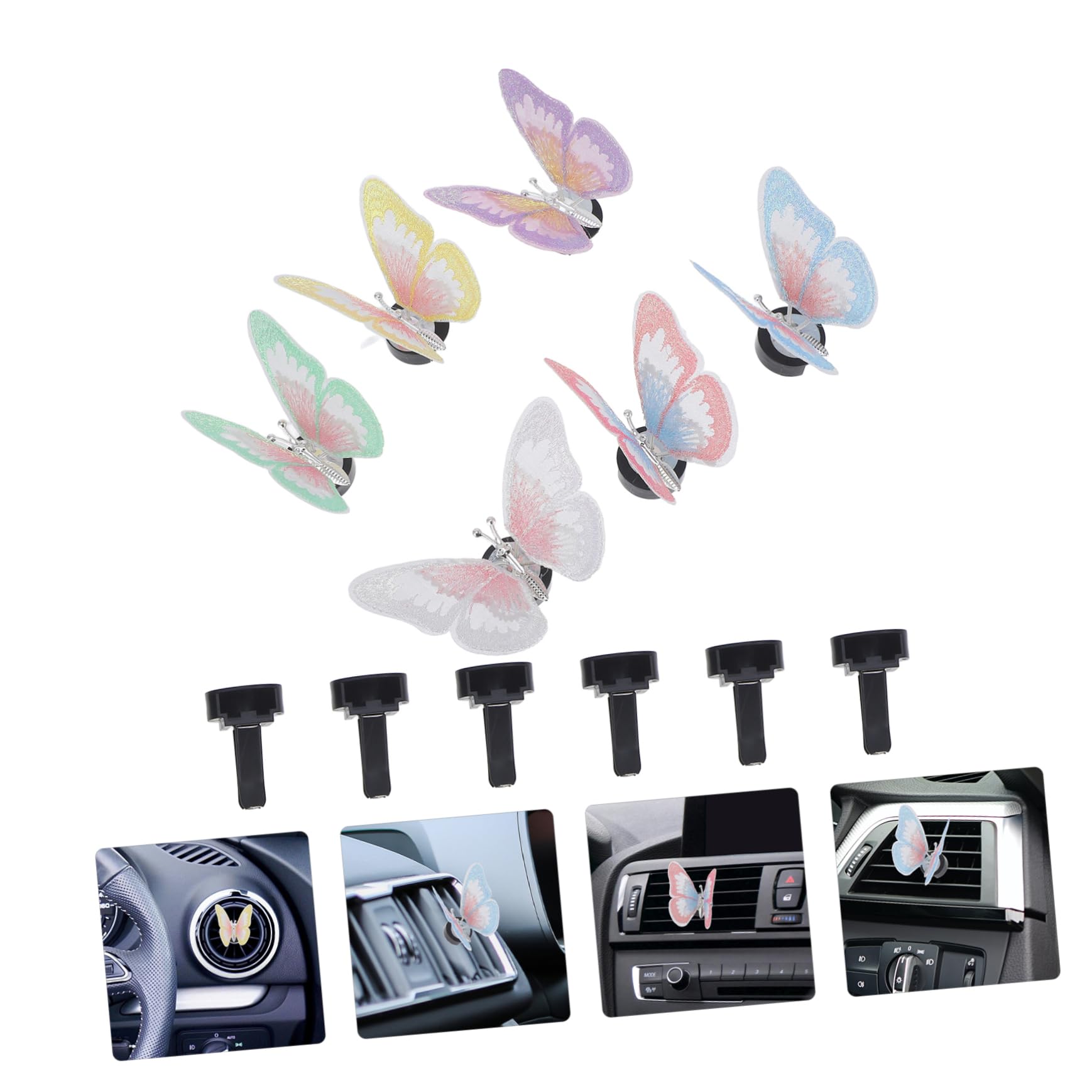 24pezzi Clip Per Bocchette Ventilate Per Auto Decorazioni e Profumatore Per Auto Set Per e