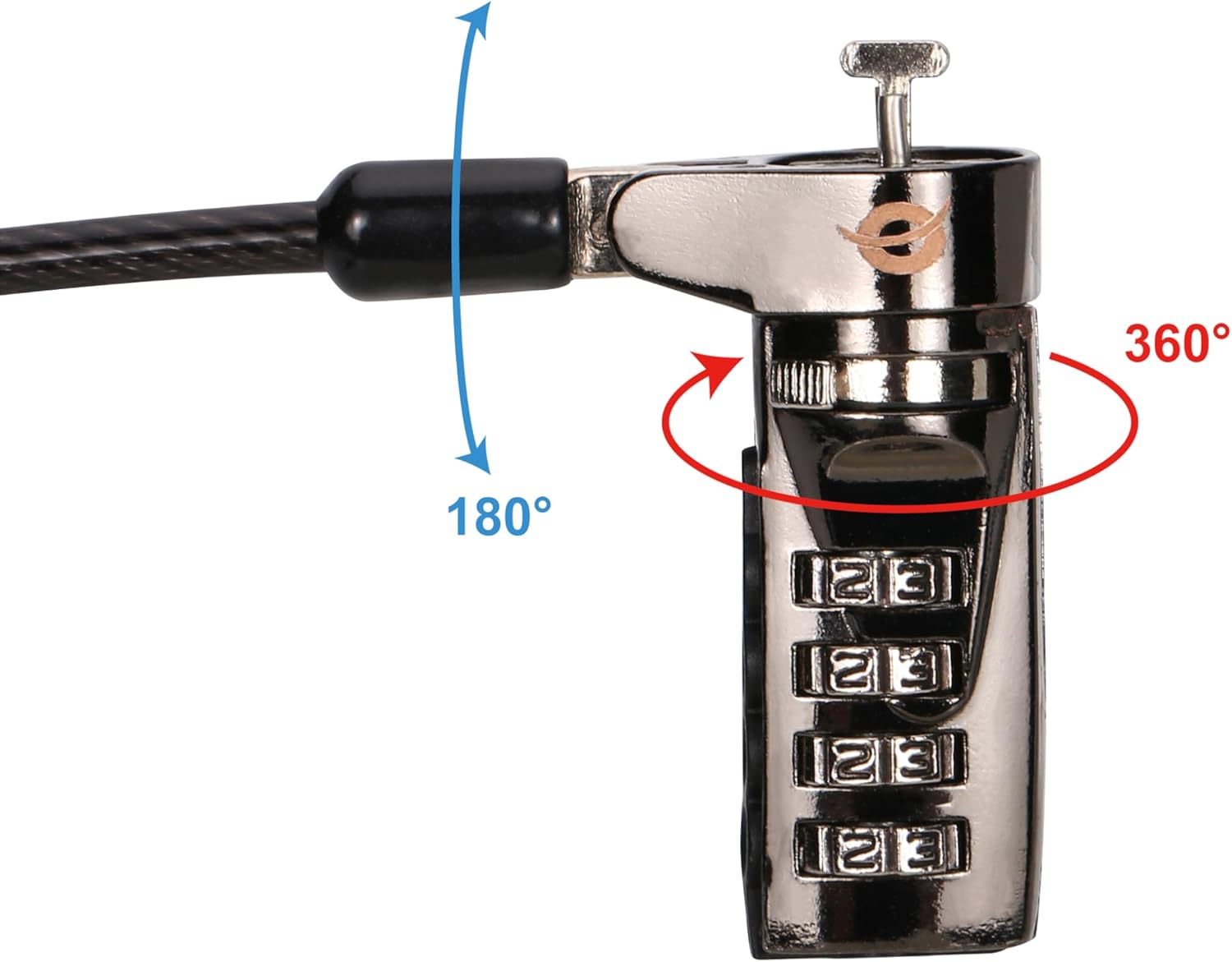 CONCEPTRONIC CUSTODIO01BS Laptop Combination Lock Standard Slot 6ft