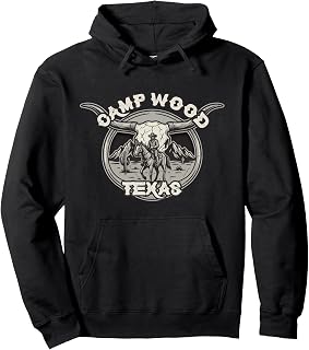 Camp Wood Texas Western Frontier Rodeo Country Style Pullover Hoodie