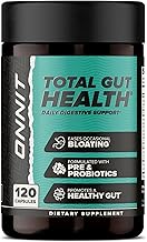 ONNIT Total Gut Health Daily Digestive Support, IGEN(TM) Non-GMO Tested Digestion Supplement for Women and Men with 7 Strains of Probiotics, Prebiotics, Enzymes and Betaine HCL, 120 Count