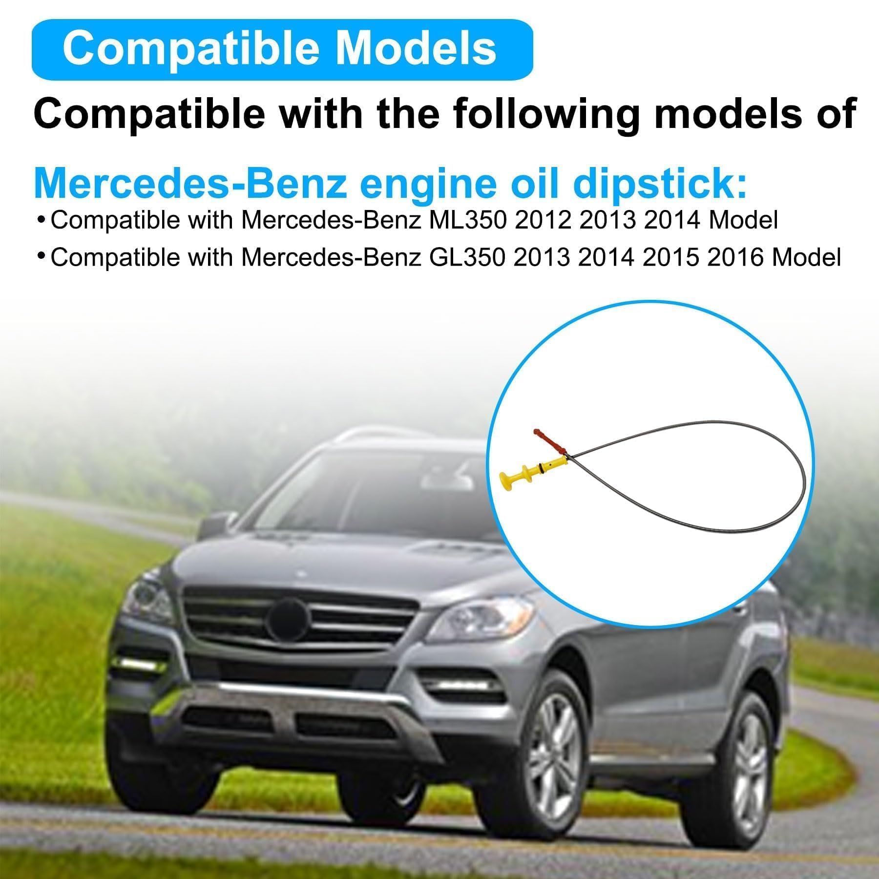 Jauge De Niveau D’huile Pour Mercedes-Benz ML350 & GL350 (2012-2016) - Précise, Jaune - Remplace 6420104172