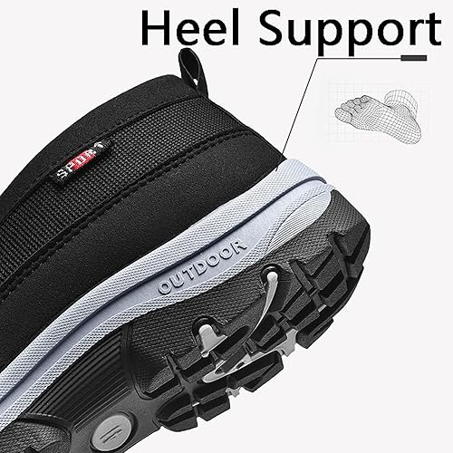 Miniatura 4 de Mocasines de lona sin cordones con soporte de arco para hombre, para exteriores, informales, antideslizantes, ortopédicos, planos, zapatos