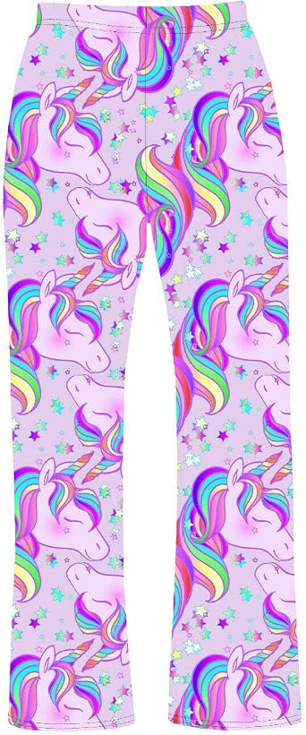 Multi Rainbow Unicorn Stars Printed Pyjamas Loungewear