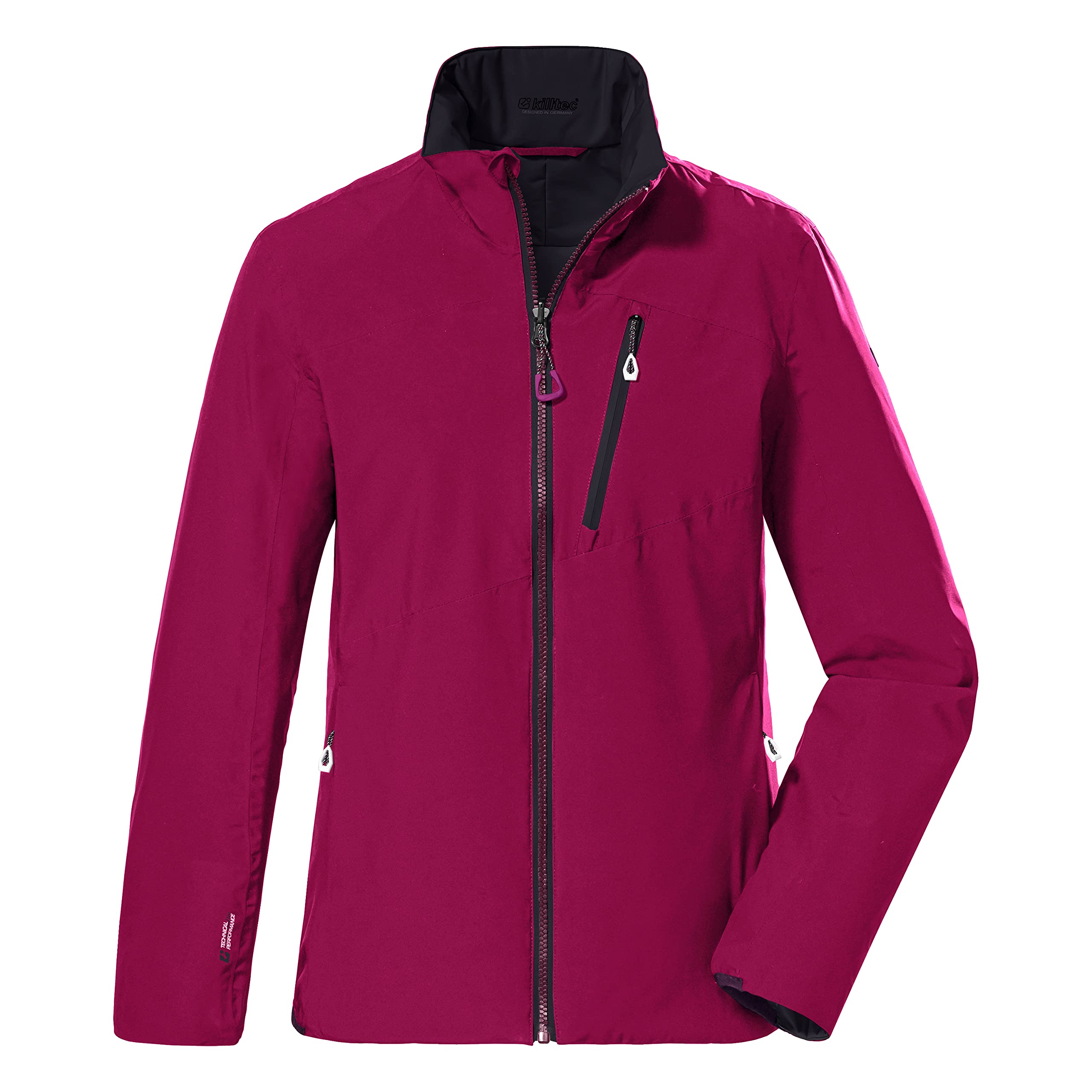 Killtec KOW 100 WMN 38590-000 Women's Softshell Reversible Jacket, Dark Orchid, 42