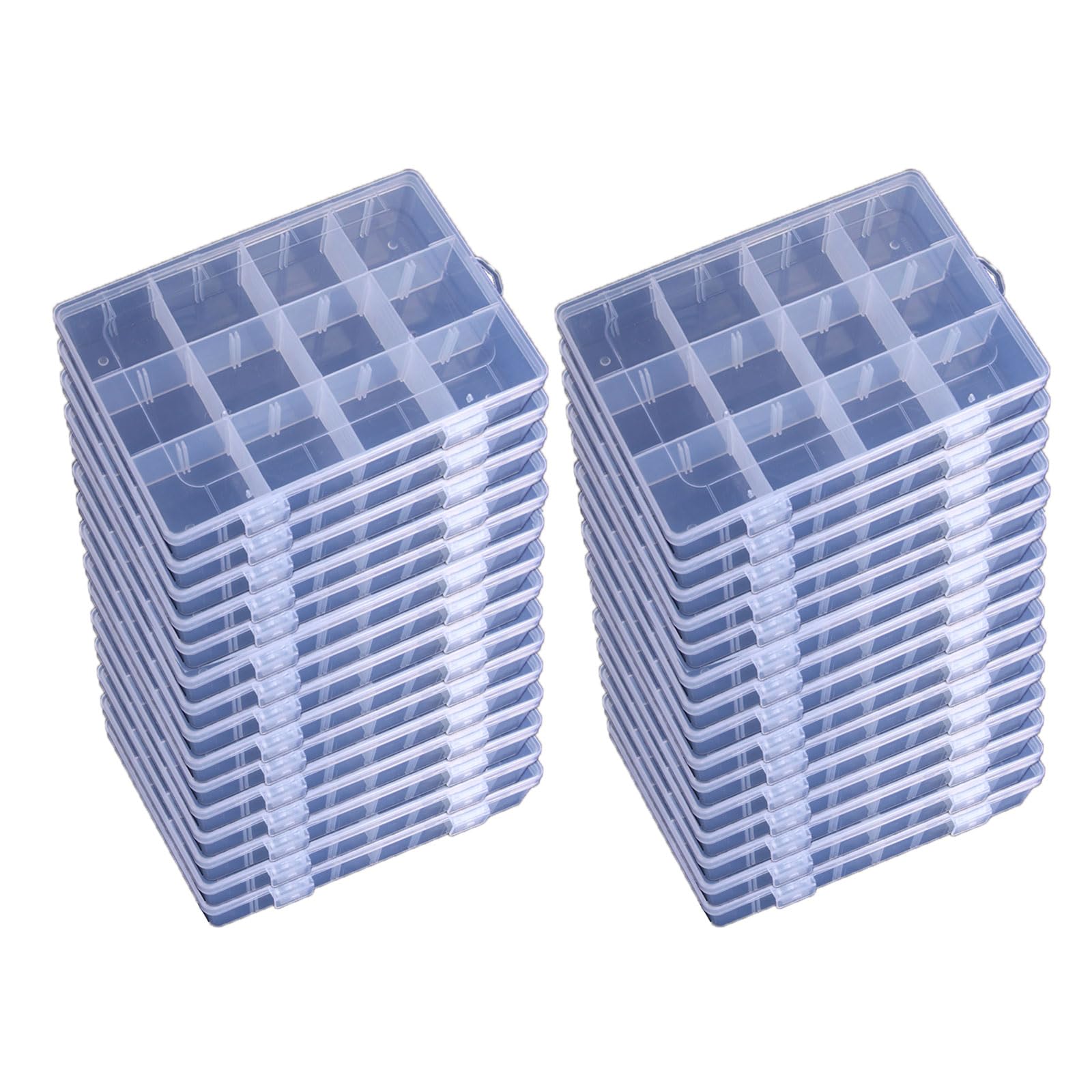 Sisyeuo 30 Compartments Beads Storage Case Sturdy Materials Box Portable for Bracelets Making Accessories Jewelry Storage Box with Compartments
