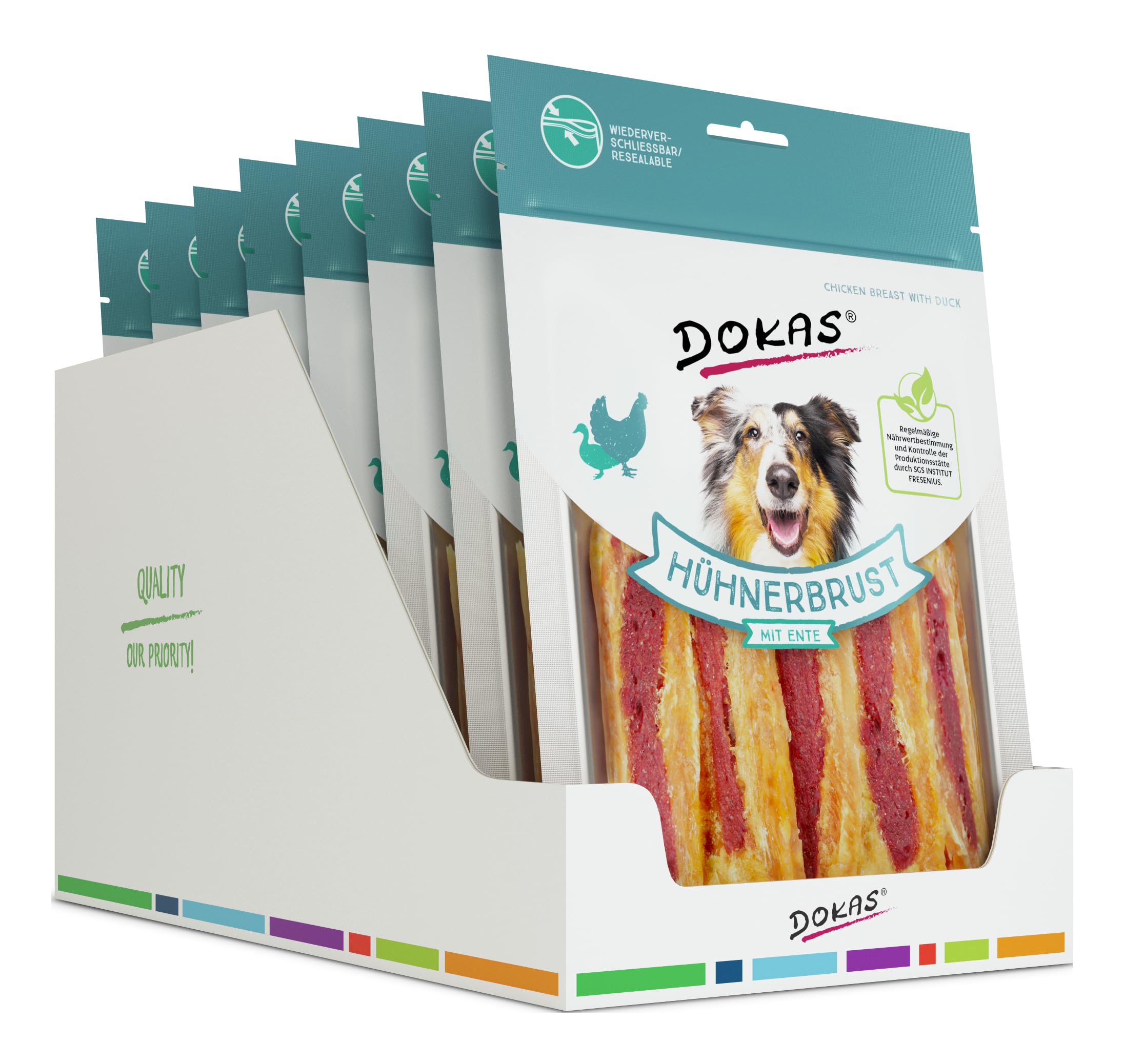 DOKAS Snack Premium sin Cereales con pezuña de Pollo para Perros, Ideal para Entretiempo.