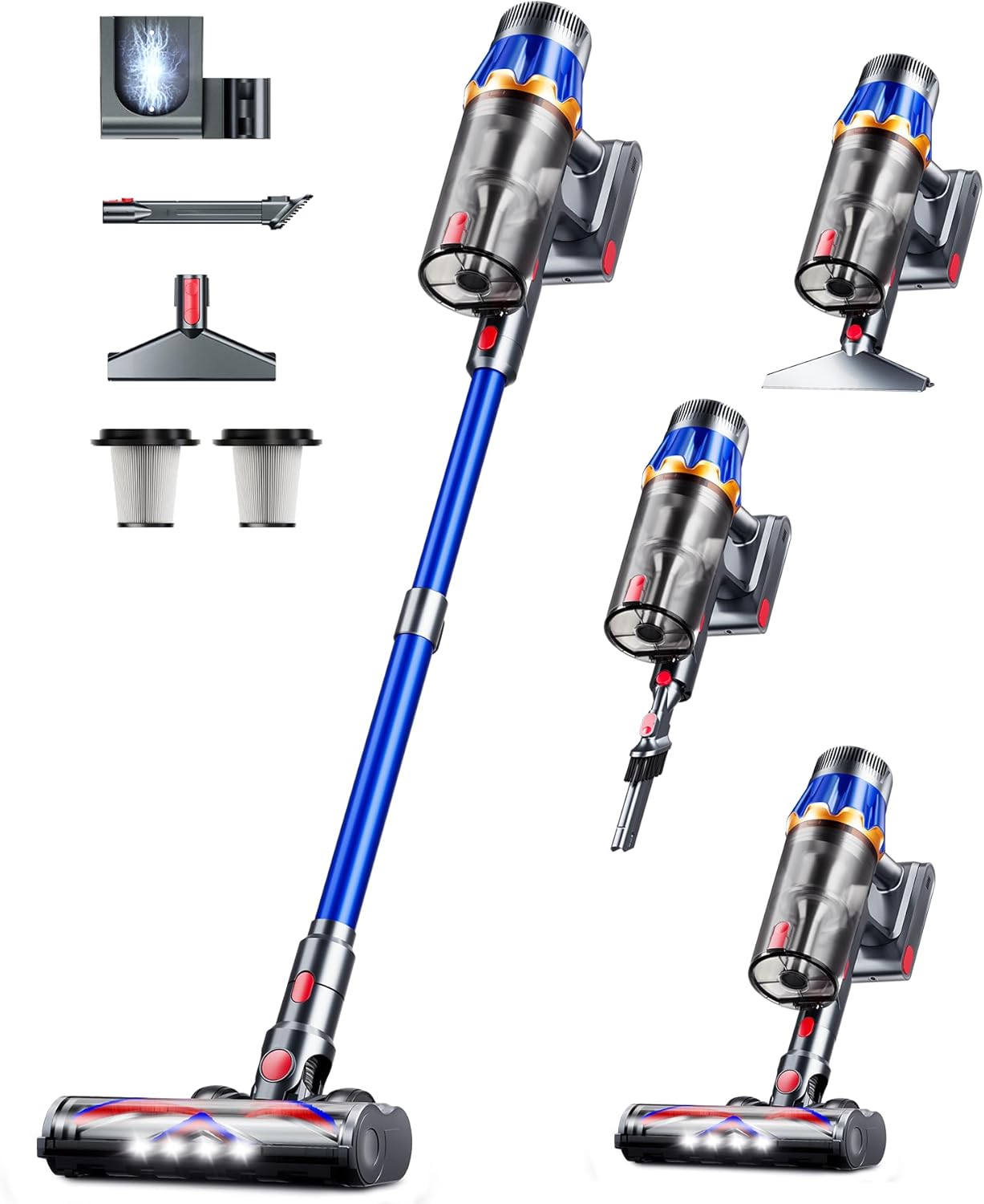 Product image of Cordless Vacuum Cleaner, Upgraded 580W 48KPA 70Mins Cordless Stick Vacuum Cleaner with Self-Standing and Smart Screen, Anti-tangle Wireless Vacumm, Vacuum Cleaners for Home/Pet Hair/Carpets/Floors