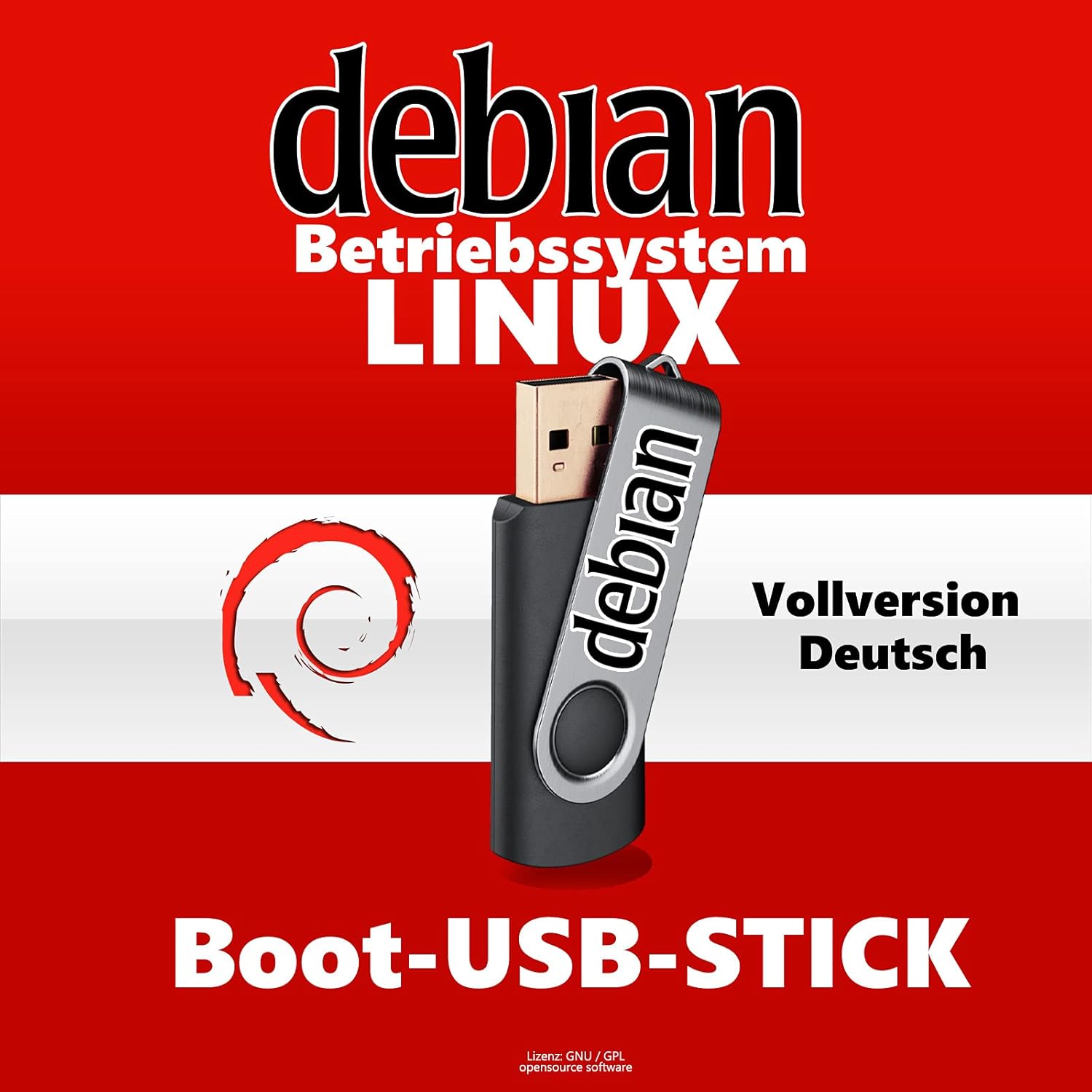 DEBIAN Linux für PC & Notebook NEU auf USB STICK 32 oder 64 Bit