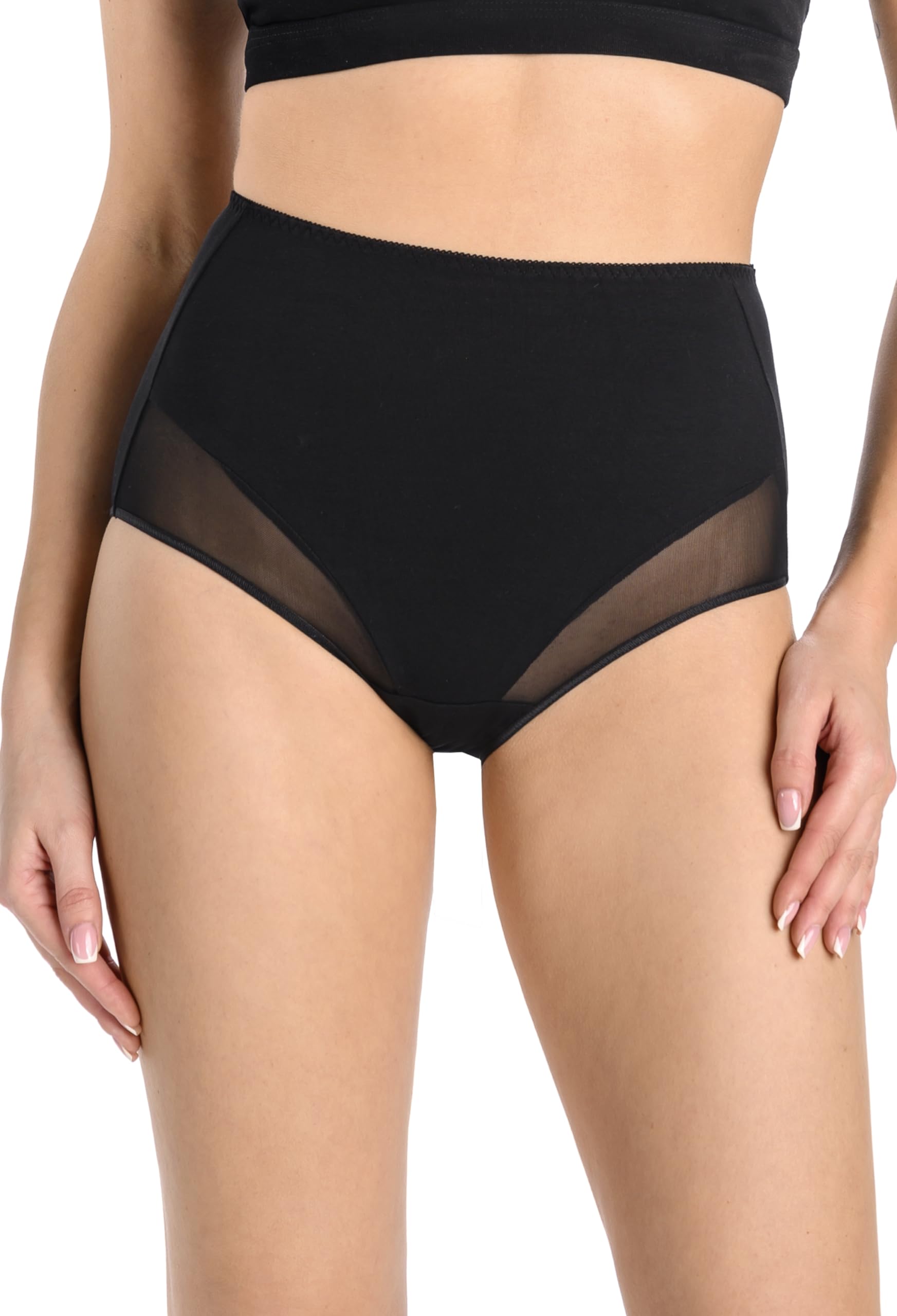 Teyli 3er Pack Slip Damen Baumwolle zum Kaschieren von Unvollkommenheiten - Bikinis & Taillenslips für Damen - Slips Baumwolle