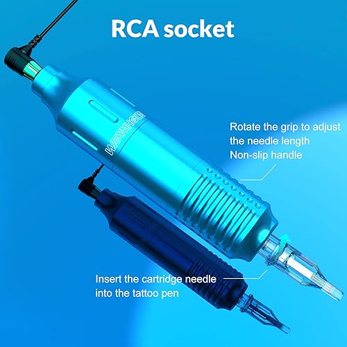 Miniatura 3 de Wormhole Tattoo Kit de máquina rotativa de tatuaje, kit de bolígrafo de tatuaje con fuente de alimentación, 20 agujas de cartucho de tatuaje, 10