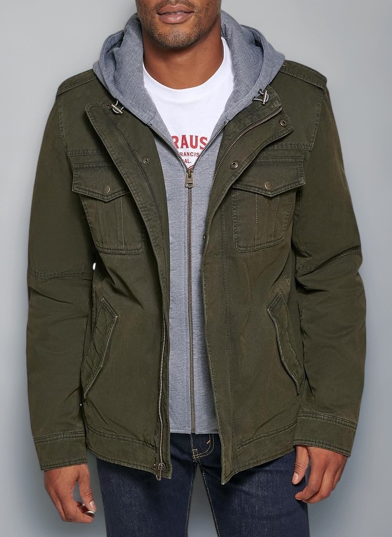 Men's Four-pocket Hooded Jacket Jacket