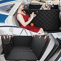 Vista 1 de PETICON Extensor de asiento trasero convertible para perros, funda de asiento de automóvil para perro, parte inferior dura con capacidad para 400