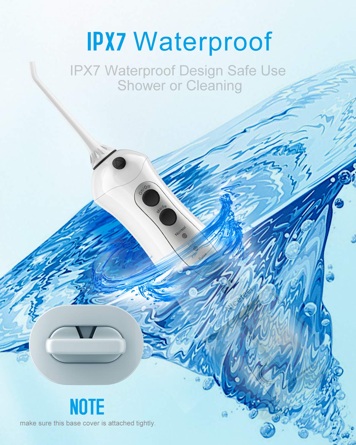 Amazon.com: Nicefeel Cordless Water Flosser 300ML USB Rechargeable 