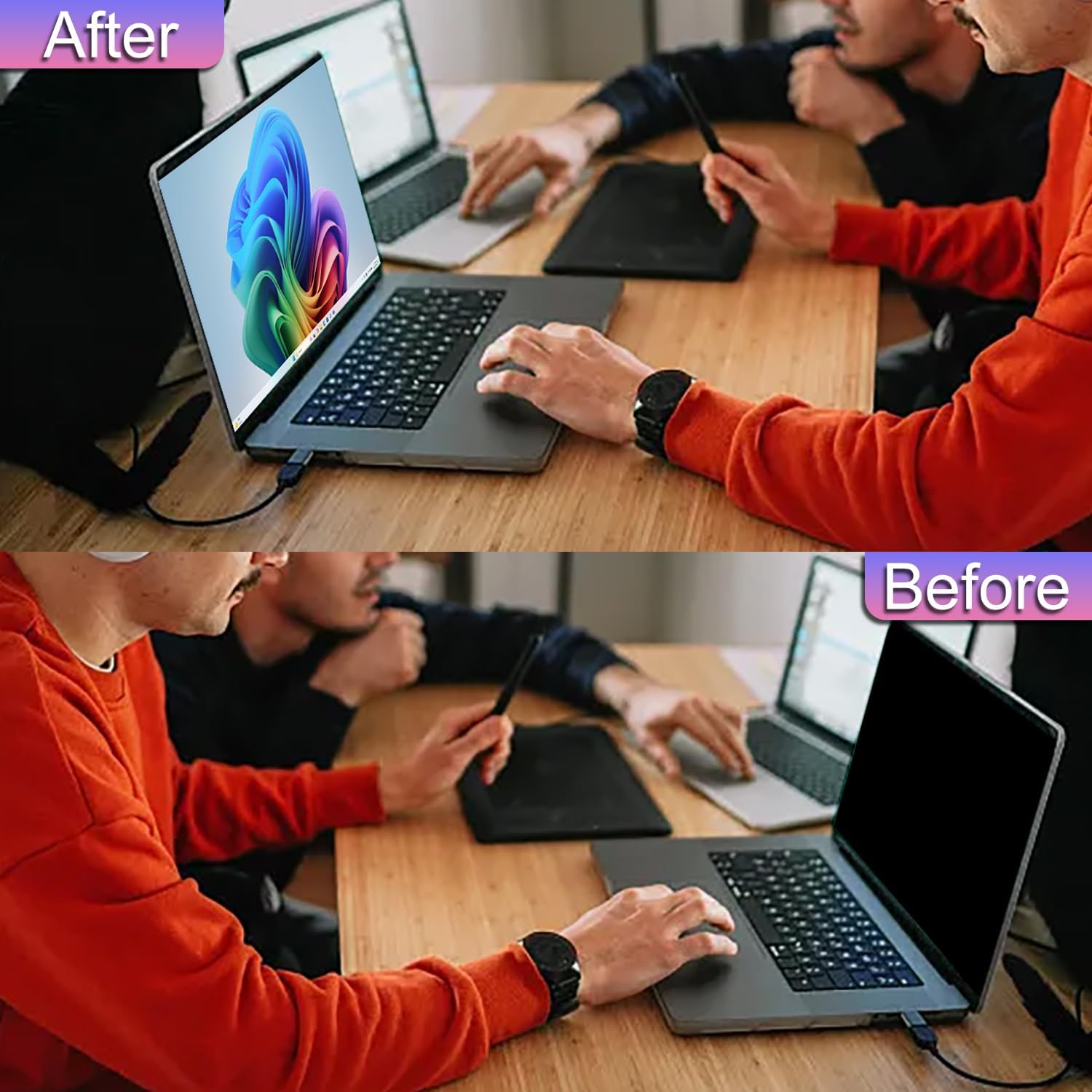 KEANBOLL 14 Inch Magnetic Privacy Screen for Laptops (16:10) - Removable Anti-Glare Filter with Blue Light Reduction | Compatible with HP, Dell, Acer, Asus, Samsung, Lenovo Laptops​ etc