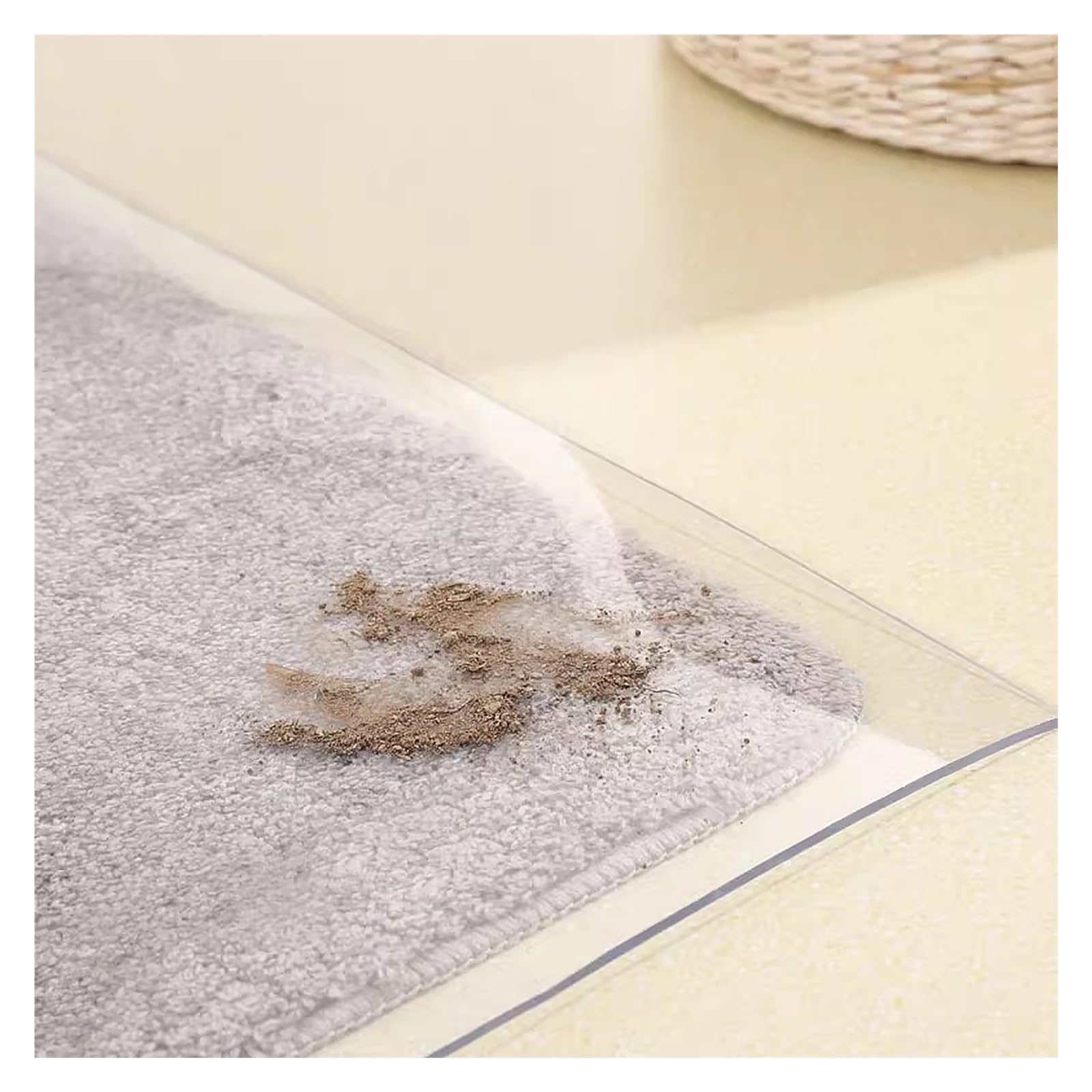 2ft 3ft 4ft 5ft 6ft Wide Carpet Protector Mats Clear Vinyl, Office Studio Study Rolling Chairs Floor Mat Home Commercial, Waterproof & Non Slip, Easy to Cut (Color : WxL, Size : 2'x3'/61x92cm)