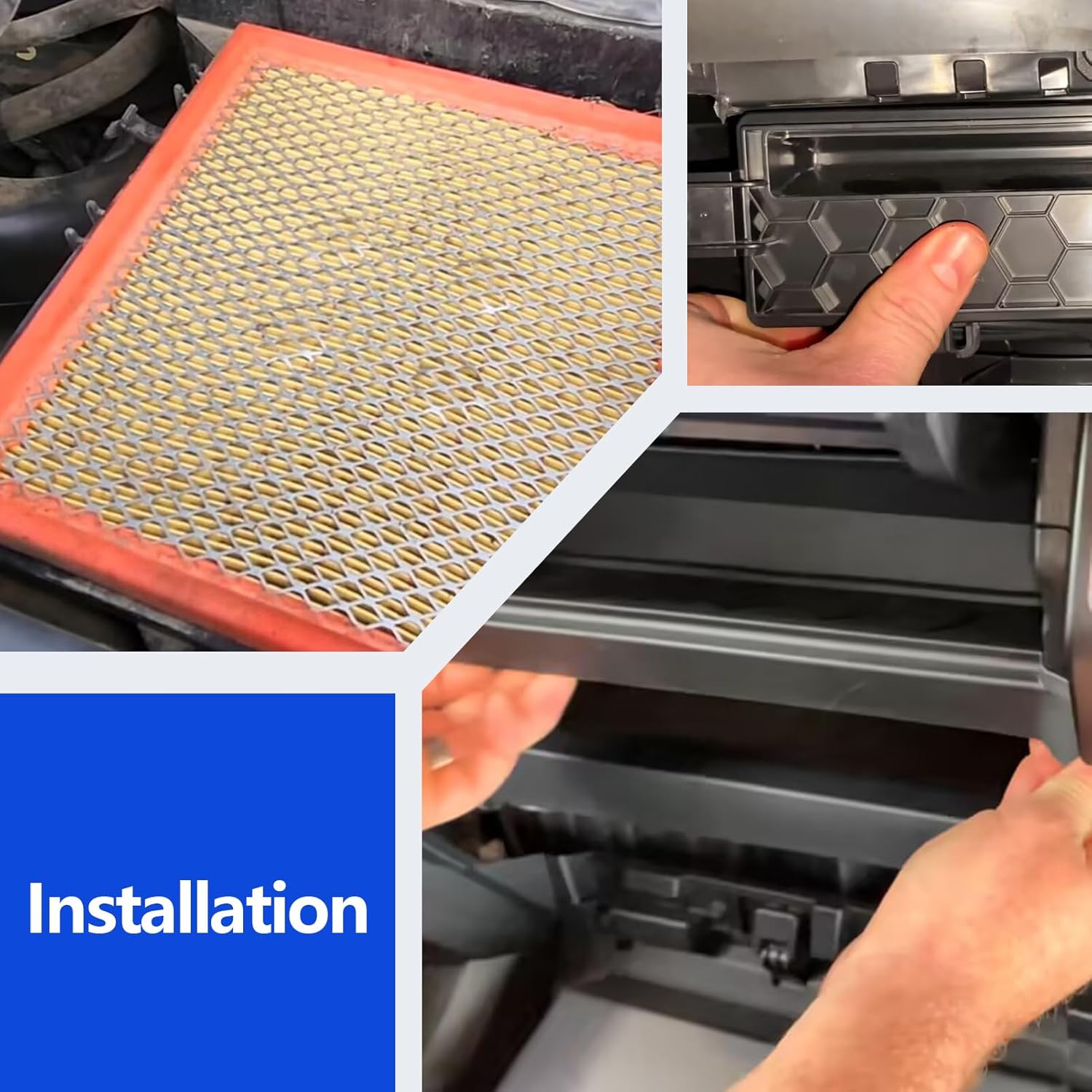 Engine and Cabin Air Filter Set Compatible with Ford F150(2015-2023), Expedition Lincoln Navigator(2018-2024), Lobo(2016-2022), selected models Part Numbers FL3Z19N619A 7C3Z9601A
