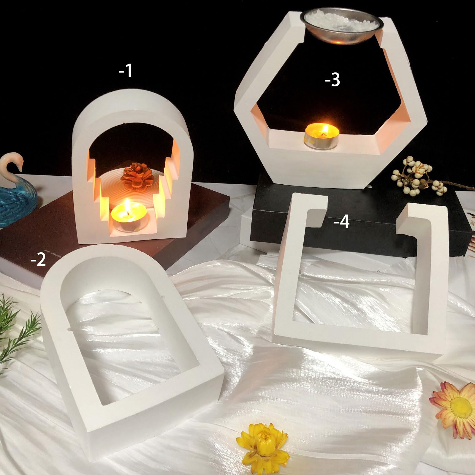 Moldes de silicona para aceites esenciales, moldes de resina epoxi para decoración de fiestas en el hogar