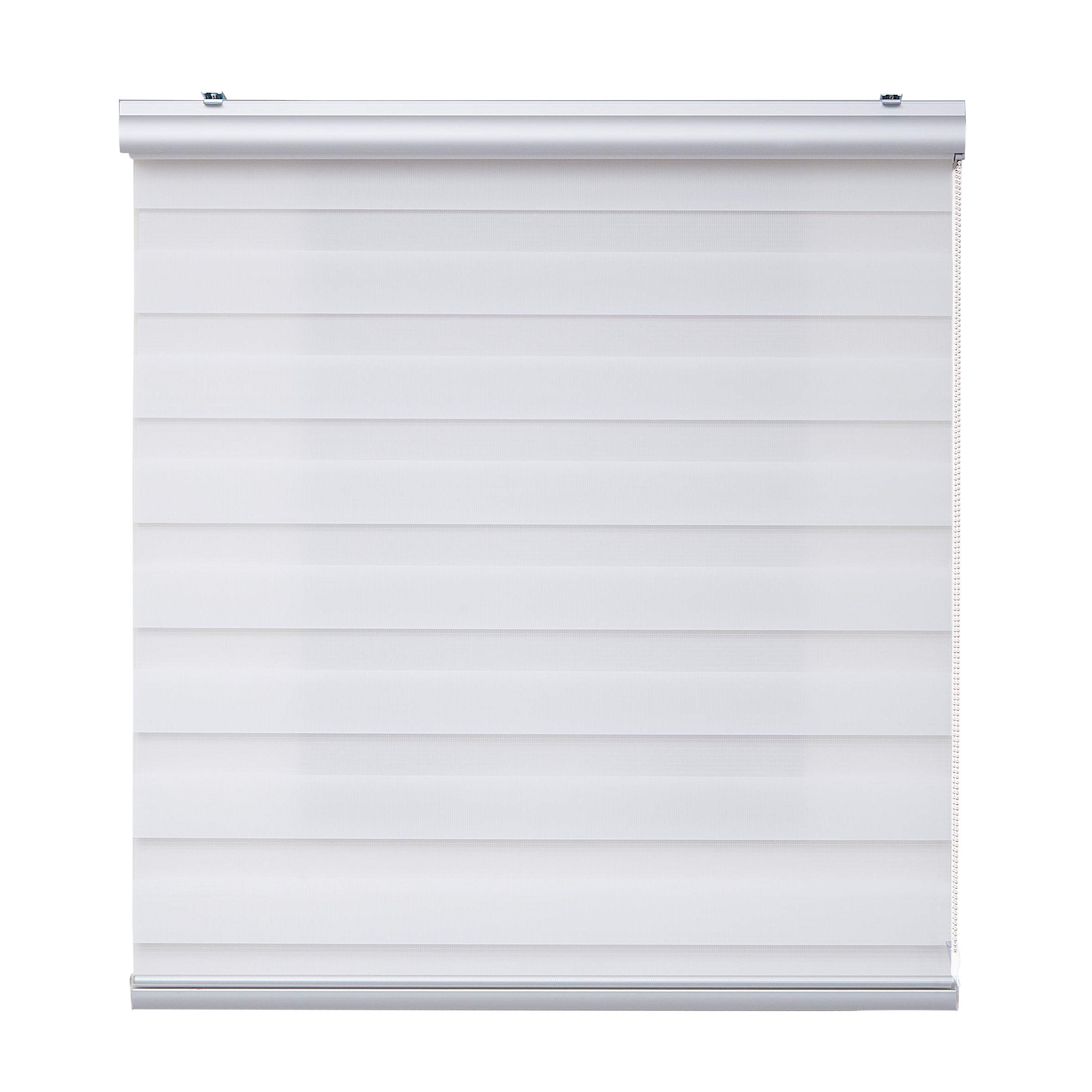 Tende a rullo per interni Giorno e Notte Premium cassonetto e catenella in alluminio, di alta qualità, Tenda a rullo per interni Doppio strato per finestra Storesdeco 180 x 250 cm Bianco