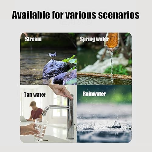 Miniatura 5 de Filtro de agua eléctrico portátil, purificador de agua portátil, purificador de agua de supervivencia, filtro de agua de supervivencia, eliminación