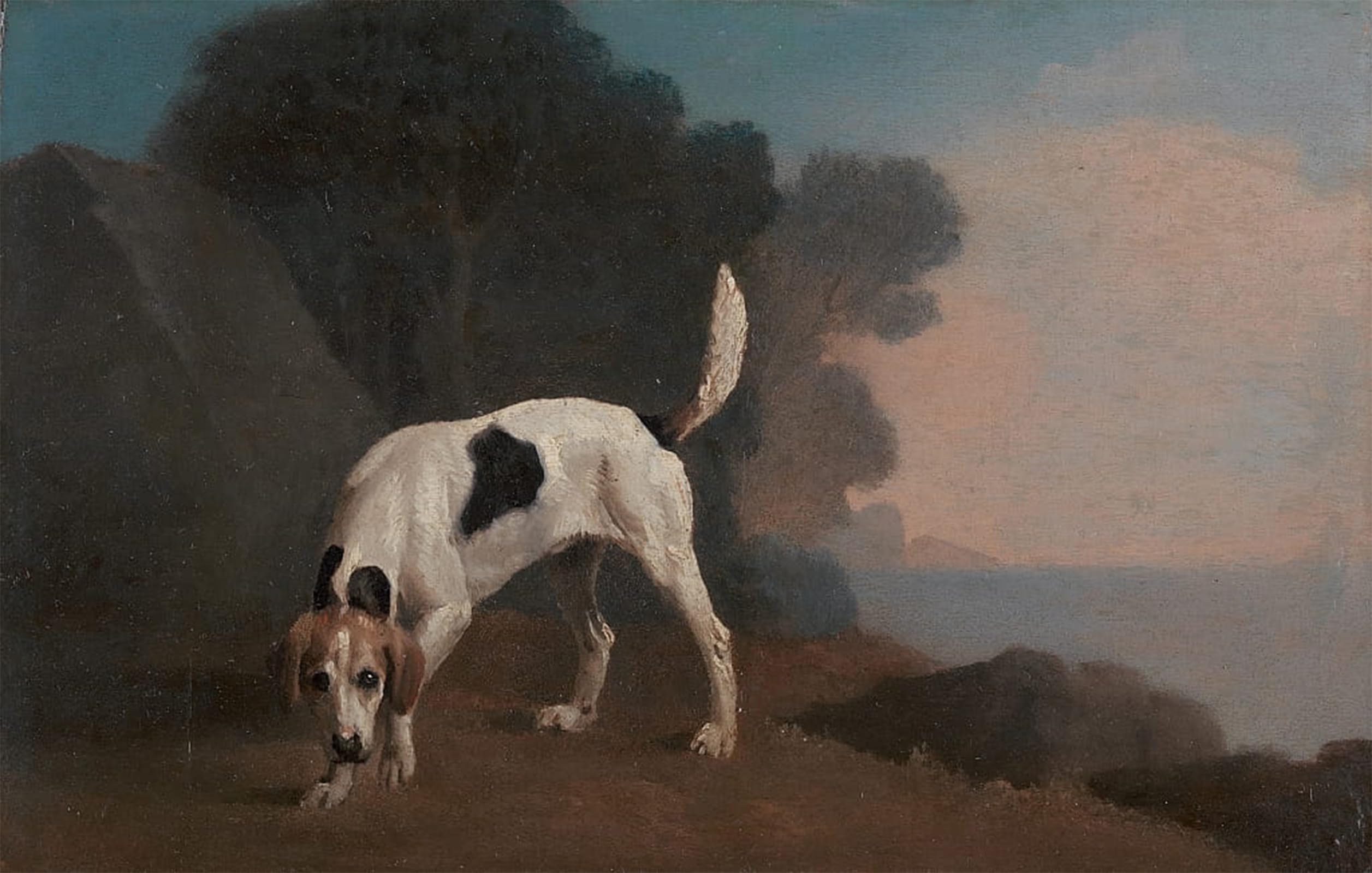 SERENDIPITP Vintage Picture Print on Canvas Wall Art Poster Foxhound,foxhound on the Scent by George Stubbs Artwork Print Poster for Wall Decor 60x90cm