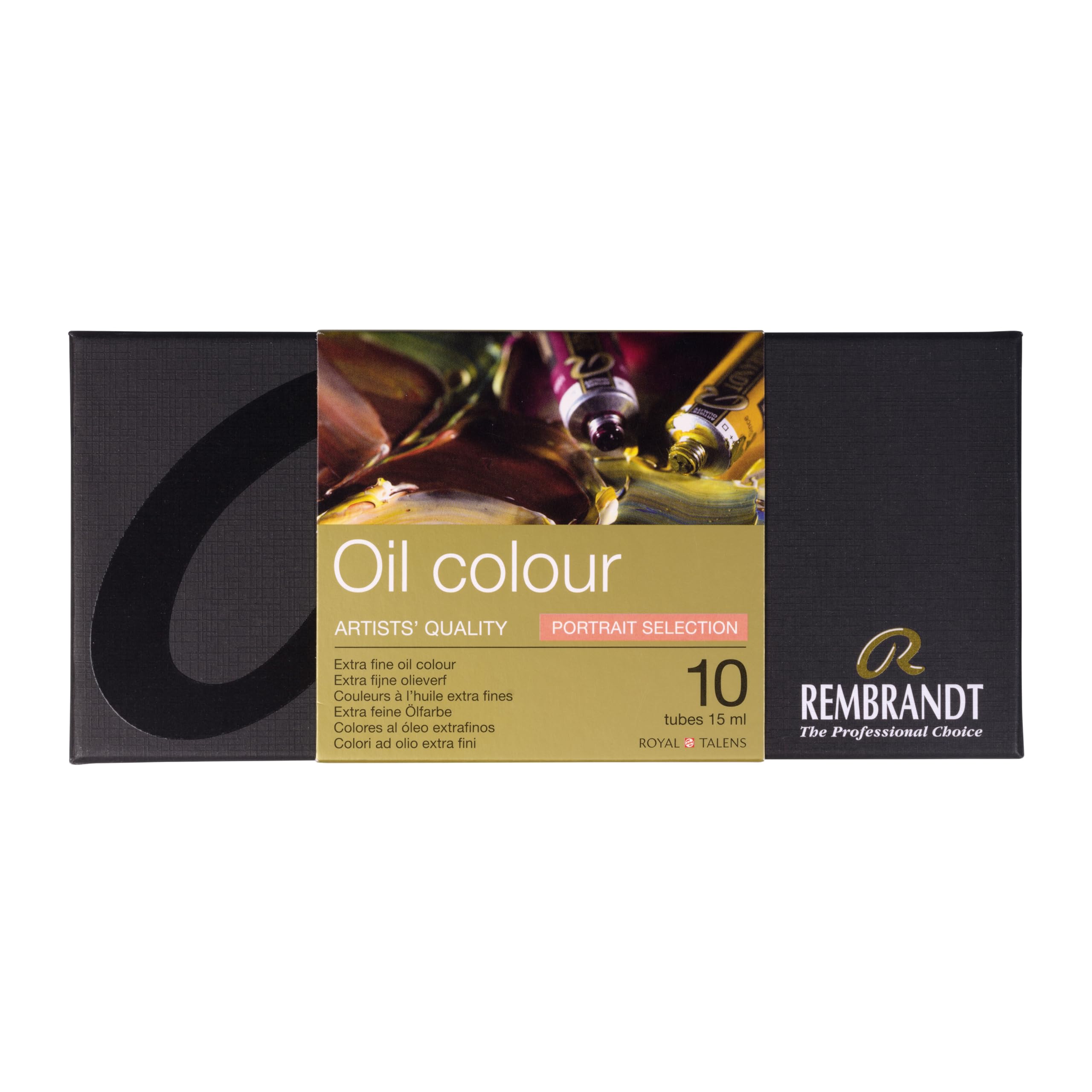 Estuche profesional de óleo Rembrandt | Selección de retratos con 10 colores (tubos de 15 ml) | Colores al óleo de calidad artística