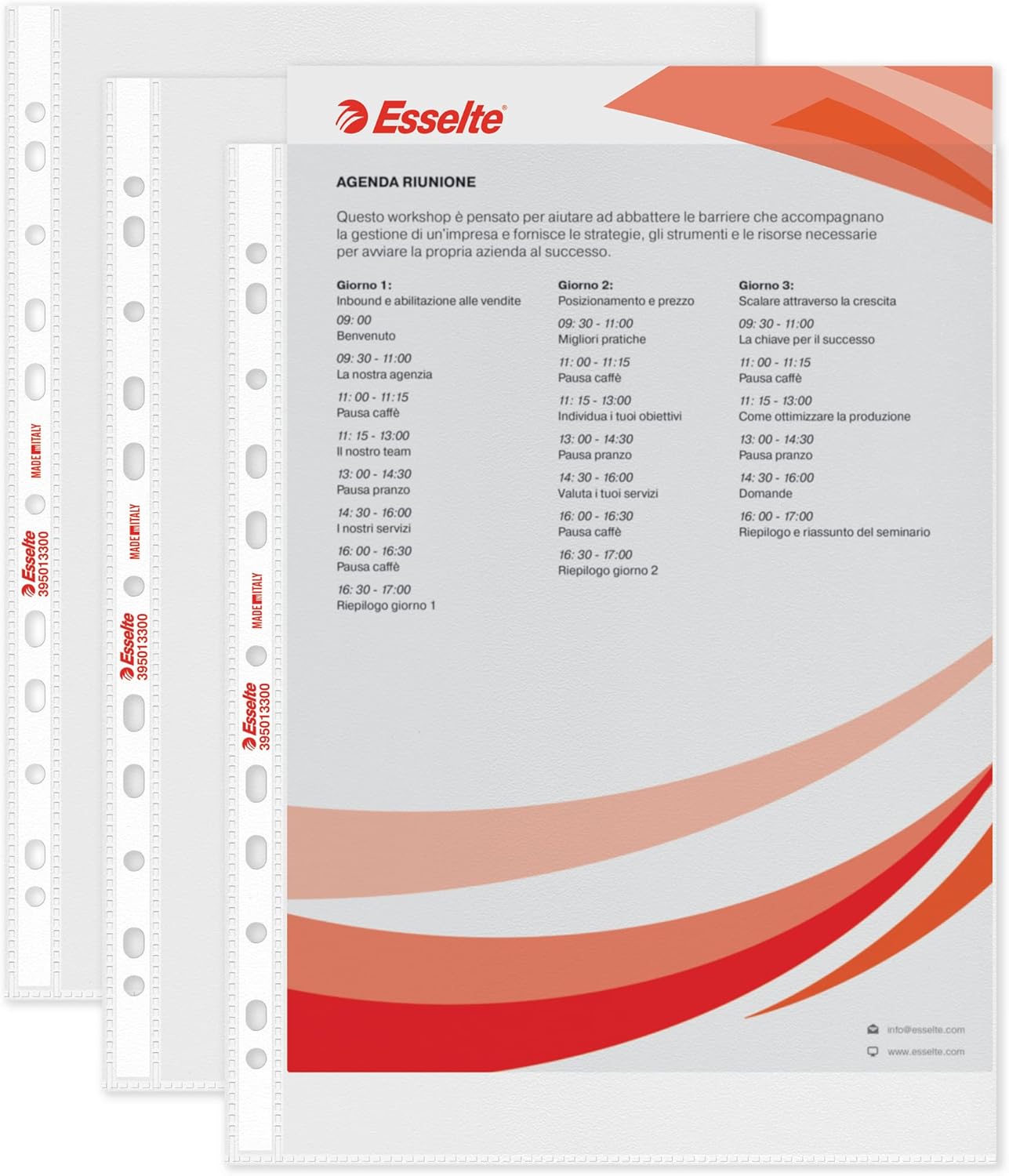 Esselte Buste a foratura universale Copy Safe Standard 21x29,7 cm goffrata 501330 (CONF. 50)