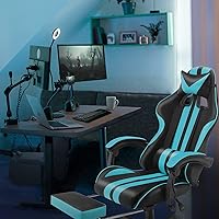 Vista 2 de Ferghana - Silla ergonómica de juego Miami Blue para adultos y adolescentes