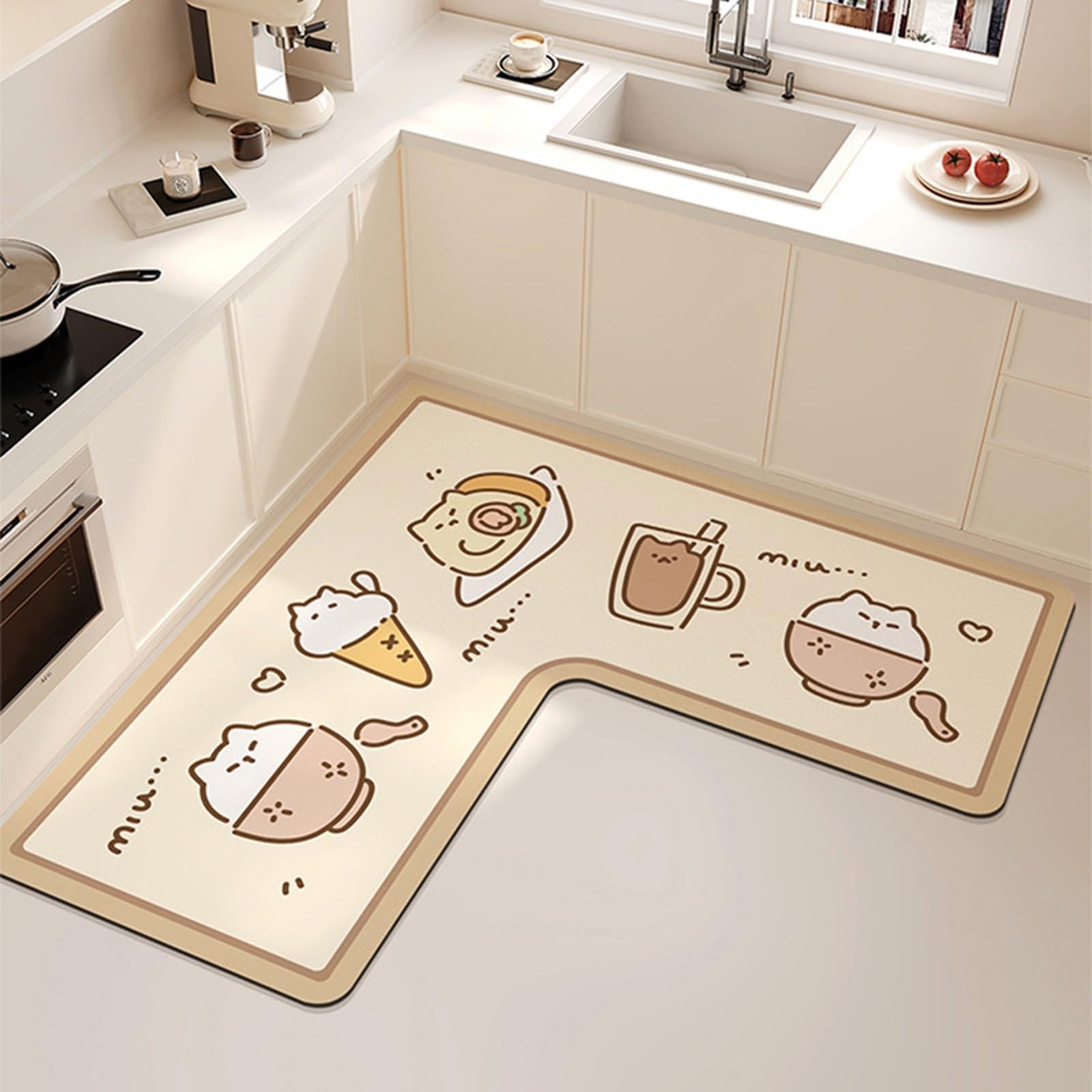 Tapis d'angle antidérapant en L pour sécuriser et sublimer votre salle de bain