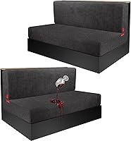 Vista 37 de Fundas de cojín 100 % impermeables para caravana, tela elástica, repuesto para asiento de cámper, funda de sofá lavable diseñada para banco de auto