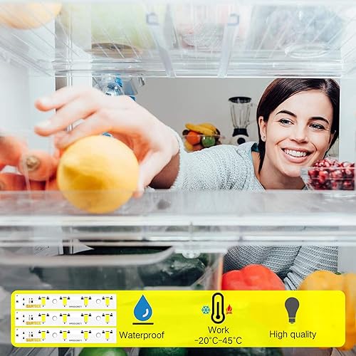 Miniatura 5 de Paquete de 2 tableros de luz LED WR55X26671 PS11767930 AP6035586 compatibles con refrigerador GE, repuesto 4468532 EAP11767930 LED3344588