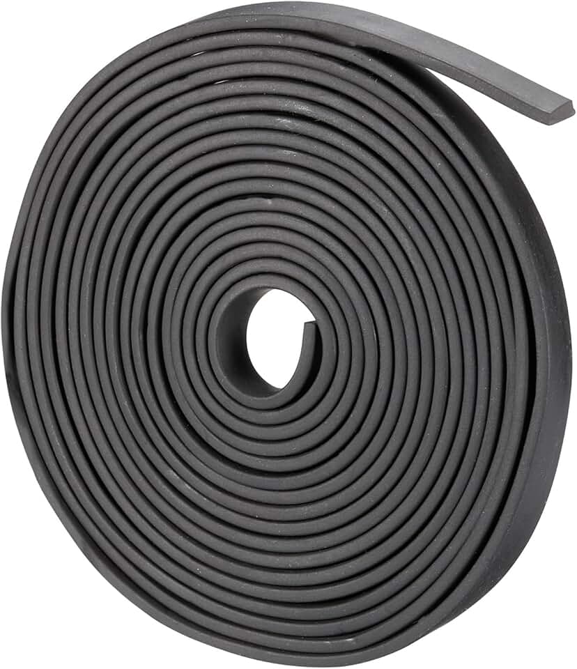 Rolos de folha de borracha de neoprene 1/20.3 cm T x 1.0 cm L x 200.0 cm C, tiras de borracha sólida para junta DIY, enchimento de vedação, tapete de redução de vibração