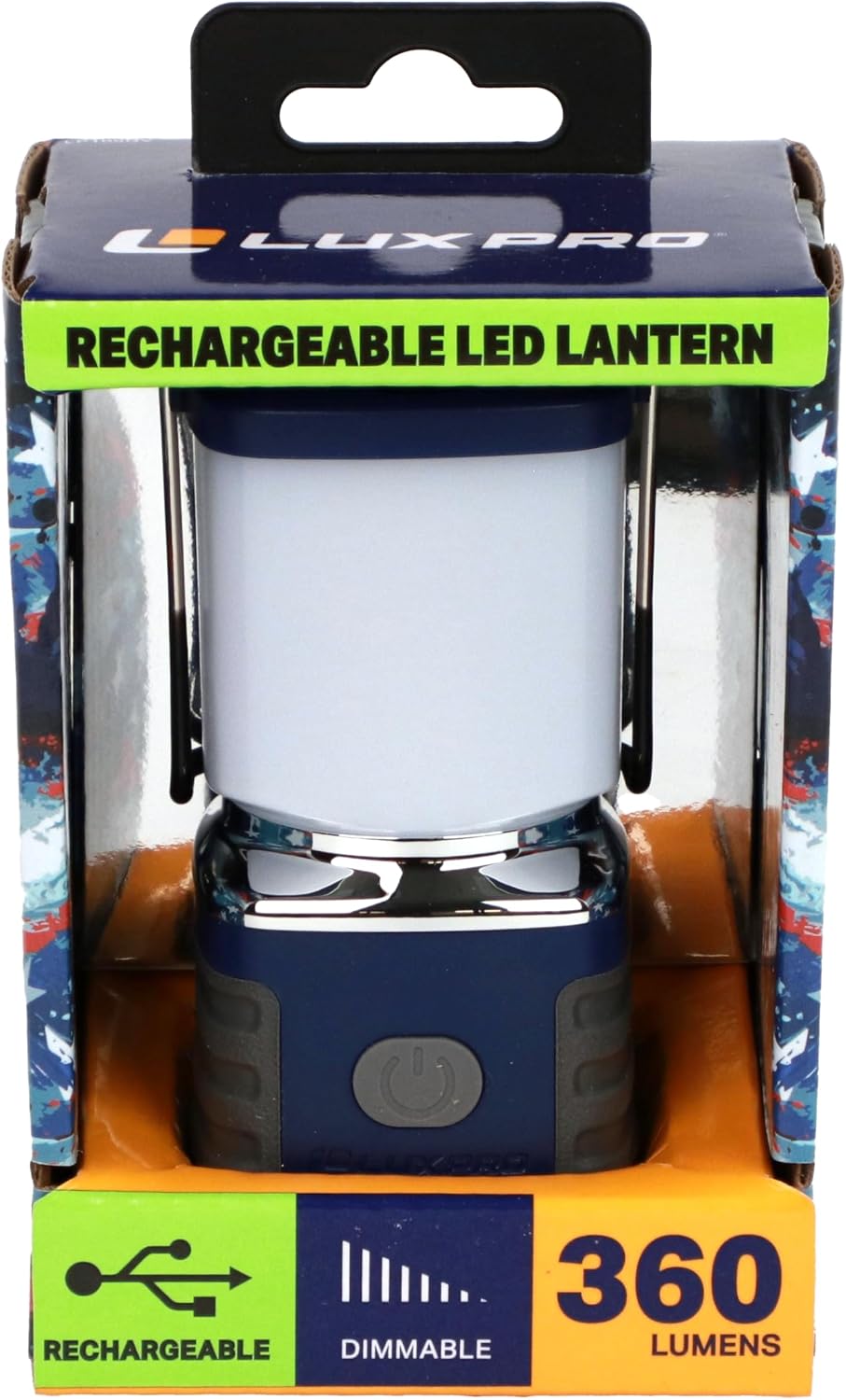LUXPRO LP189 Mini Lantern - USB-C Rechargeable Camping Light - with 4 Color Modes - Dimmable LED Portable Lantern for Hiking & Emergency - Handy Compact Design (Red, 1-Pack)