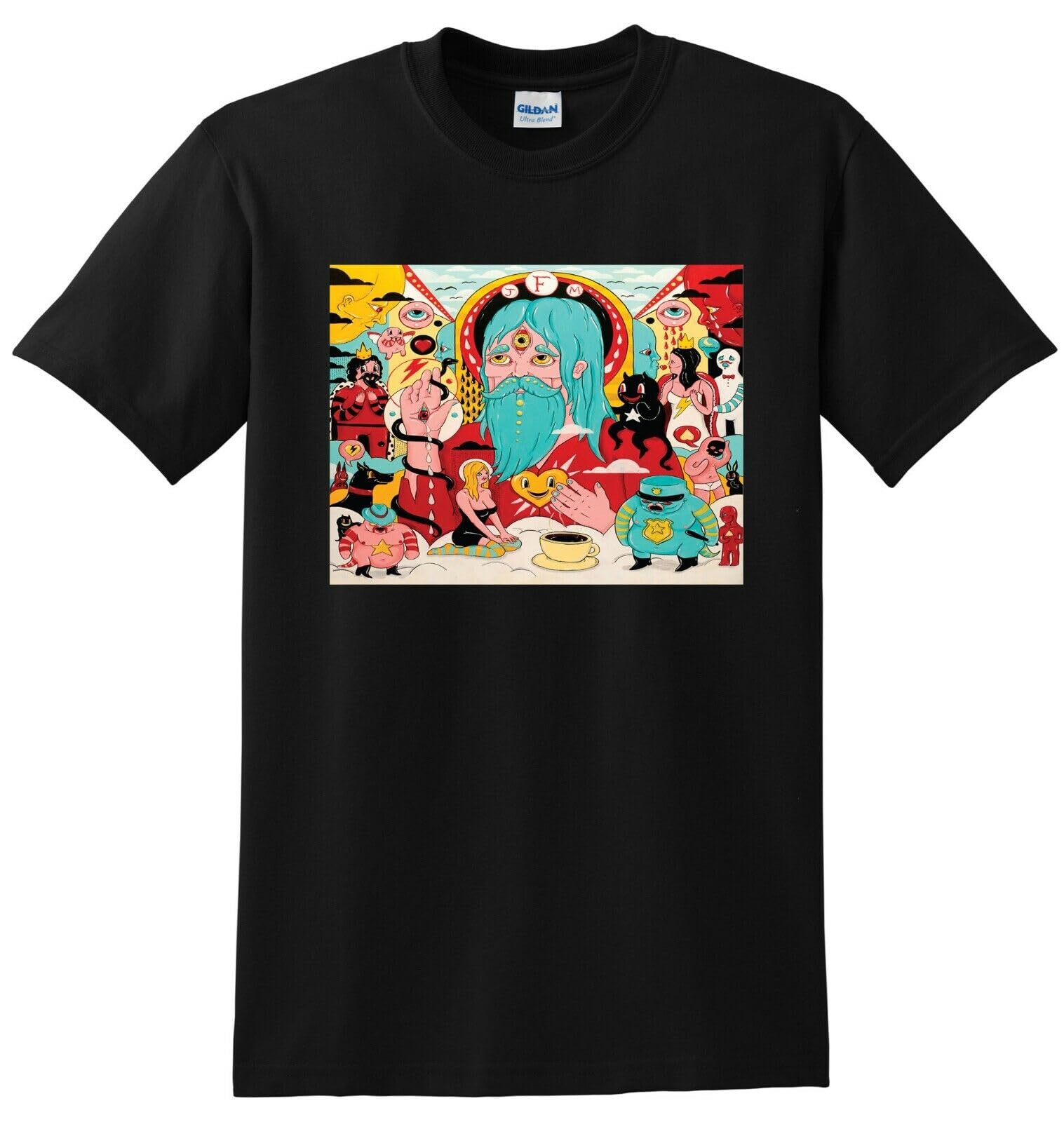 KOLITY Father John Misty T Shirt Fear Fun Vinyl cd Black L