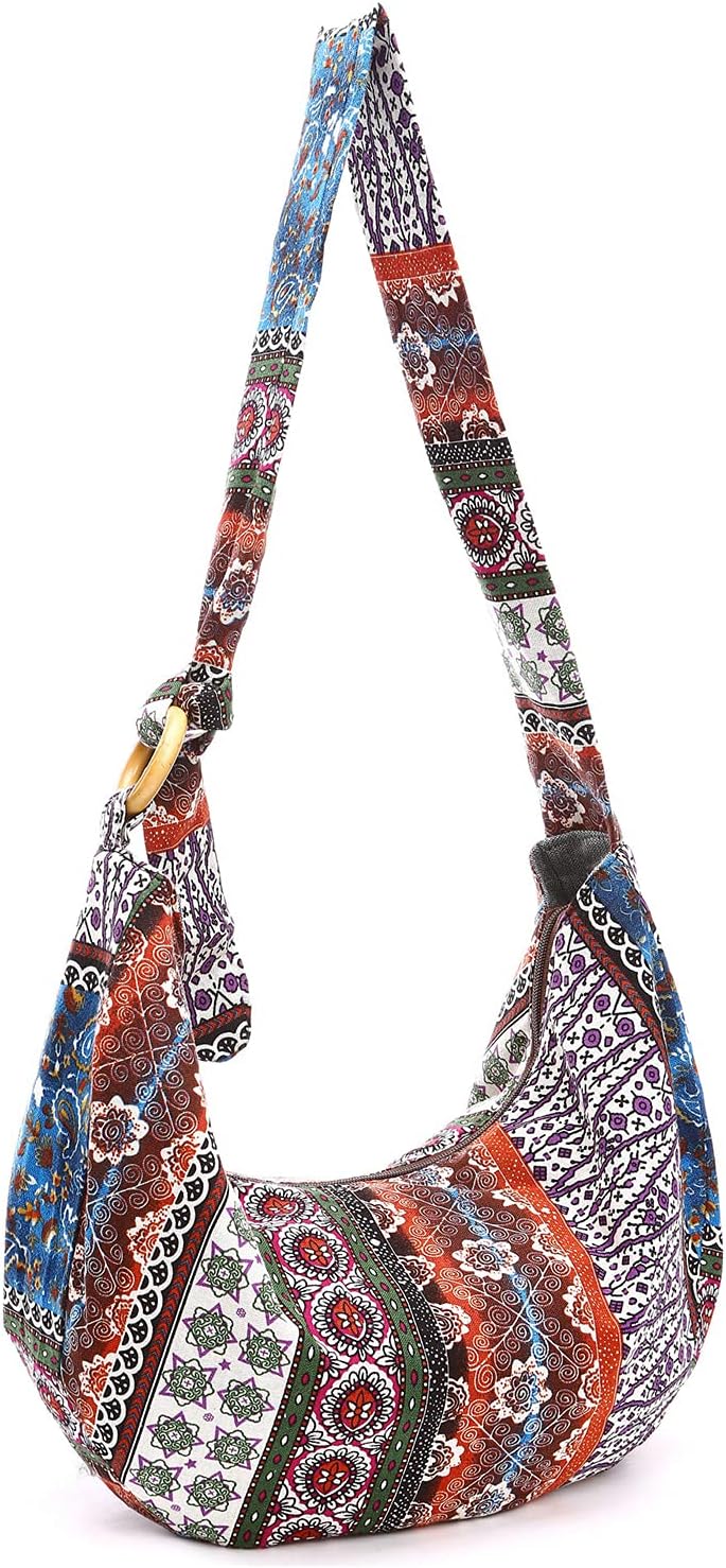 PORRASSO Crossbody Bag Hippie Shoulder Bag Women Sling Bag Handmade Messenger