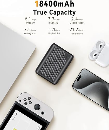 Miniatura 4 de Genovega Banco de energía de 12 V, 18400 mAh, batería de carga rápida de alta capacidad, entrada tipo C, salida USB CC tipo C para chaquetas con