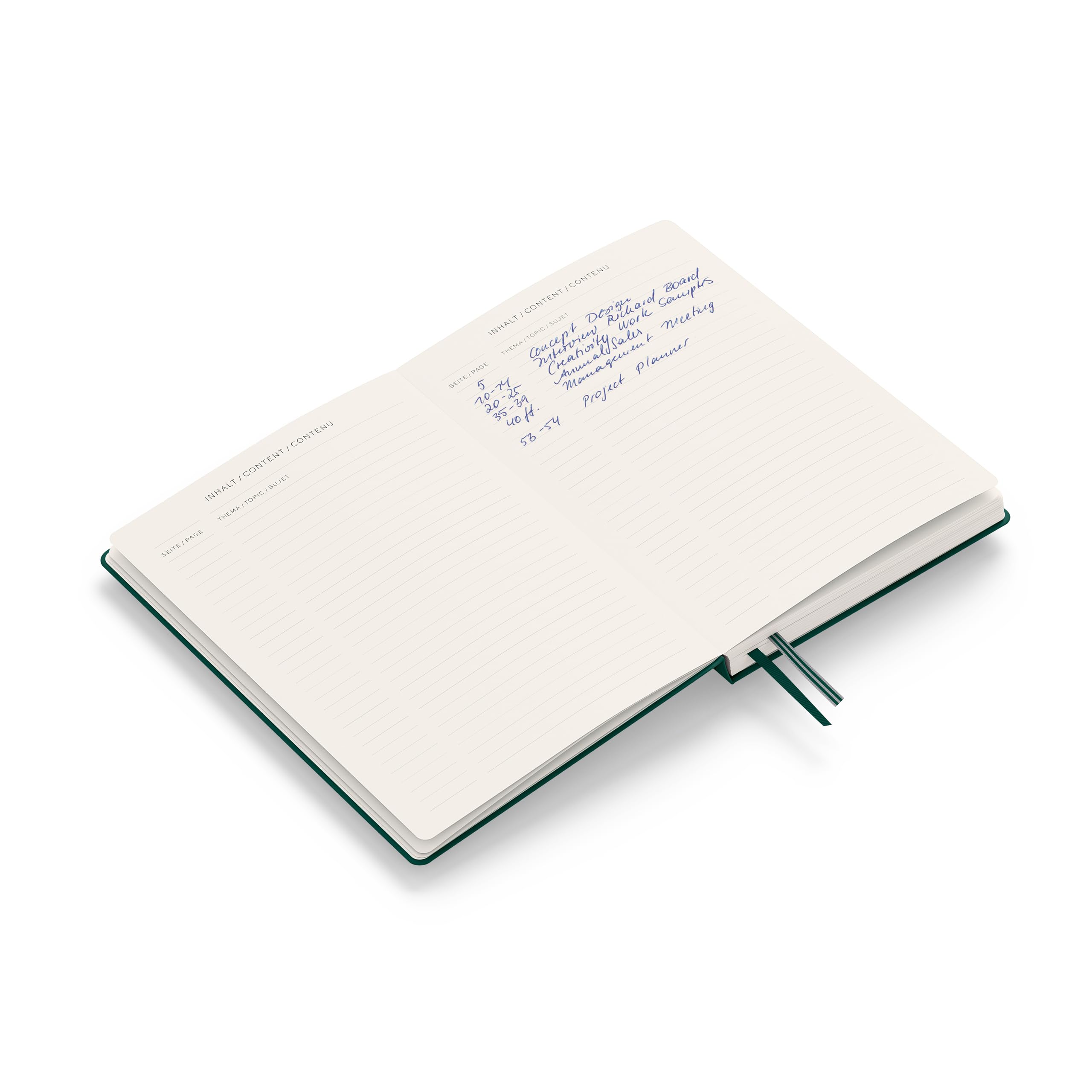 LEUCHTTURM1917 Taccuini Medium A5 Copertina rigida 251 pagine numerate Forest Green Righe
