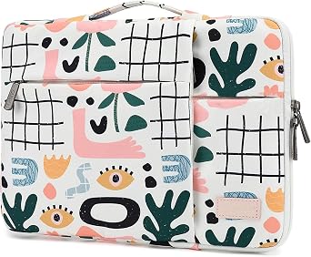 360 Protective Laptop Sleeve Case Bag with Handle and Luggage Strap for iPad 13 inch,MacBook Air 13" and 13.3 inch-13.5 inch Screen Laptop Garden