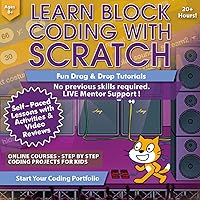 Vista 1 de Scratch Coding for Kids 8-12 Course: Learn to Code - Custom Block Coding Projects and Games - Computer Programming for Beginners - Scratch Coding