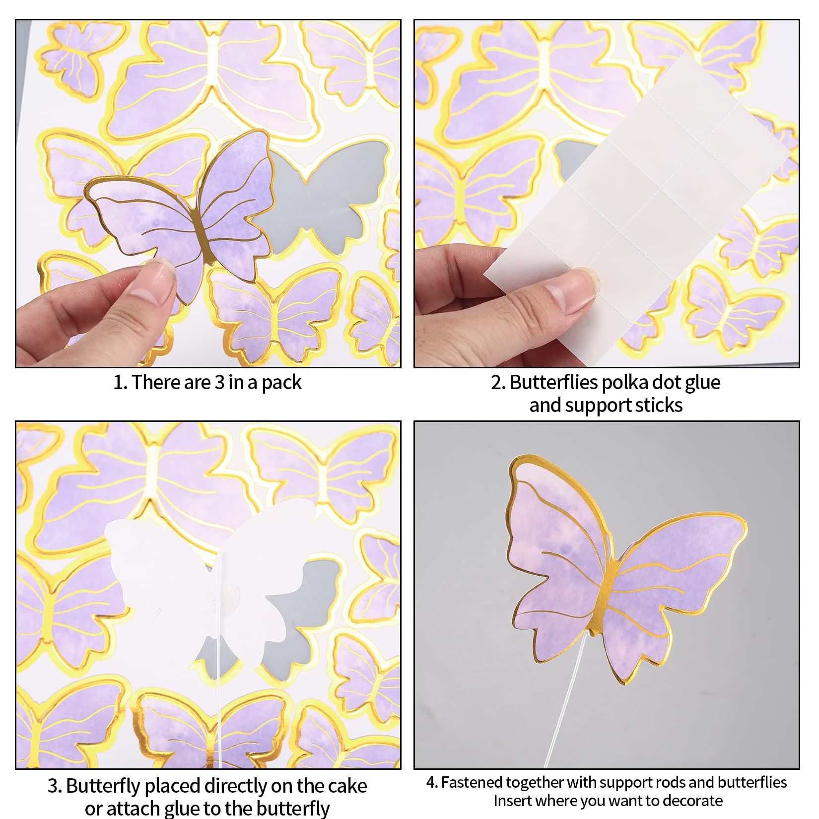 Adesivi da parete a forma di farfalla, decorazioni a farfalla
