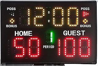Electronic Digital Scoreboard, Portable World Cup Match Multisport Scoreboards with 21m Ultra-Distance Display and 30m Ultra-Distance Remote Control, for Basketball Volleyball Soccer
