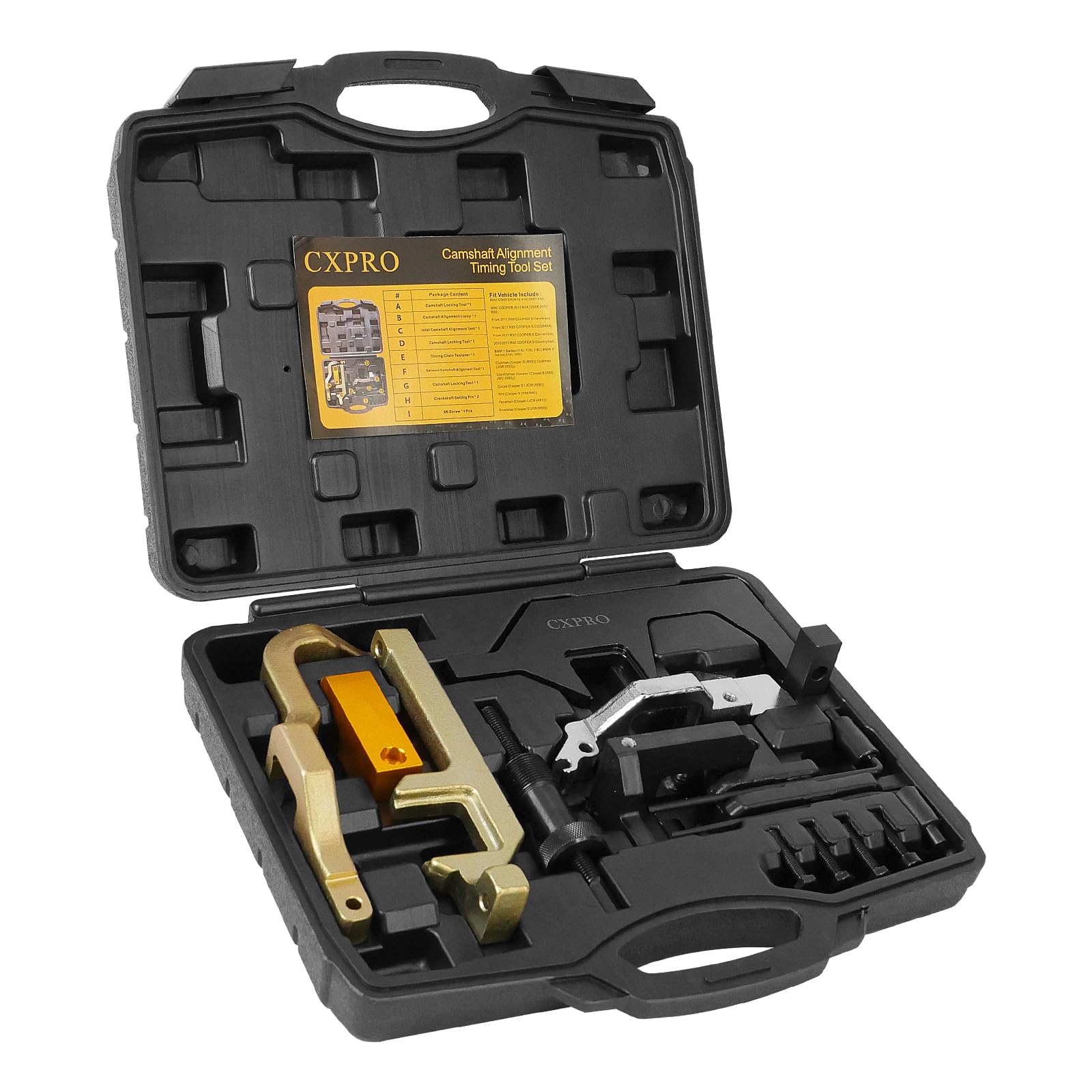 BMW Mini Cooper Camshaft Locking Tool, Alignment Timing Tool Kit, Camshaft Timing Tool for BMW Mini Cooper N12 N14 Engines 1.4 1.6 16V Configurations, Citroen Picasso Peugeot N16 Engines