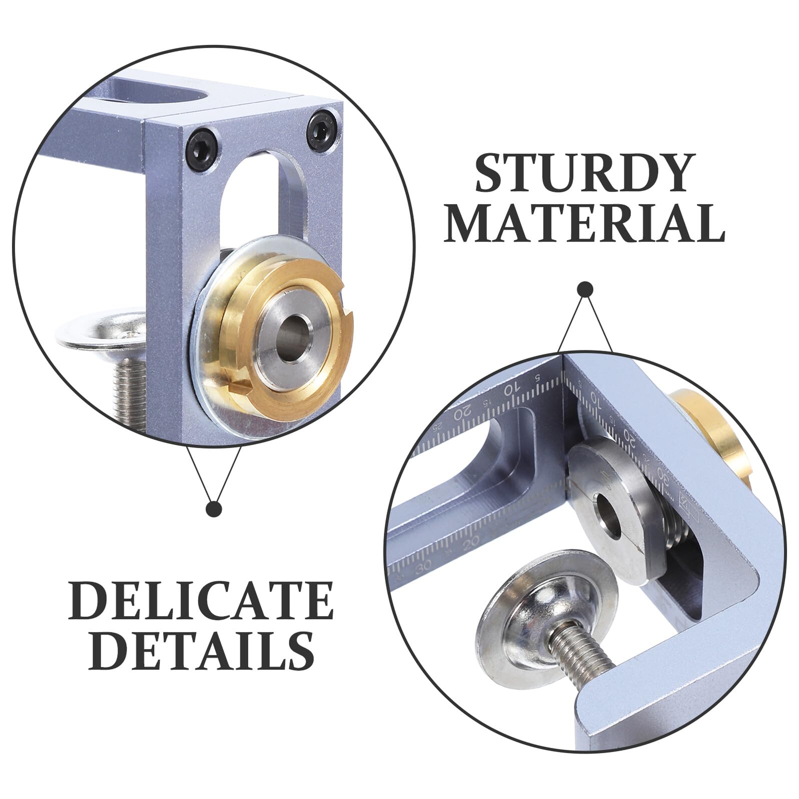 Didiseaon Gabarit de Perçage pour Tourillons 8 MM Kit de Gabarit Auto-Centrant en Métal Réglable Outil de Positionnement Précis pour Travail du Bois et Assemblage de Meubles de Menuiserie
