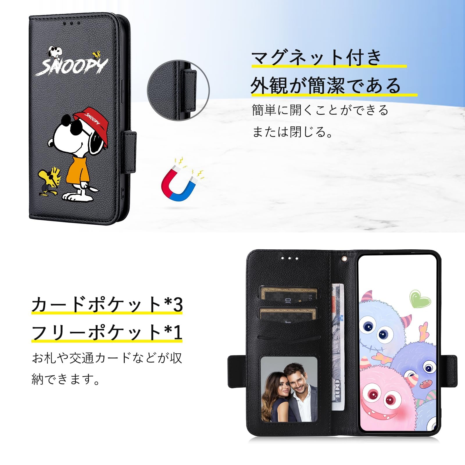 Amazon.co.jp: Ailiber ZTE Nubia S 5G 用の ケース 手帳型 高級PU