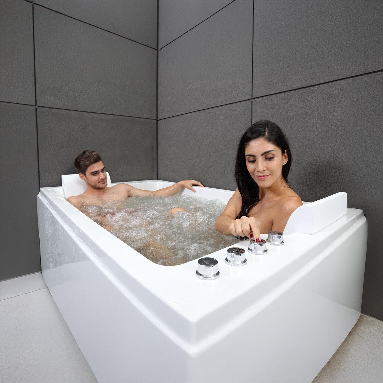 CETANA Duo Wave - Bañera de hidromasaje Doble L. 170 x l. 100 cm, by SPALINA