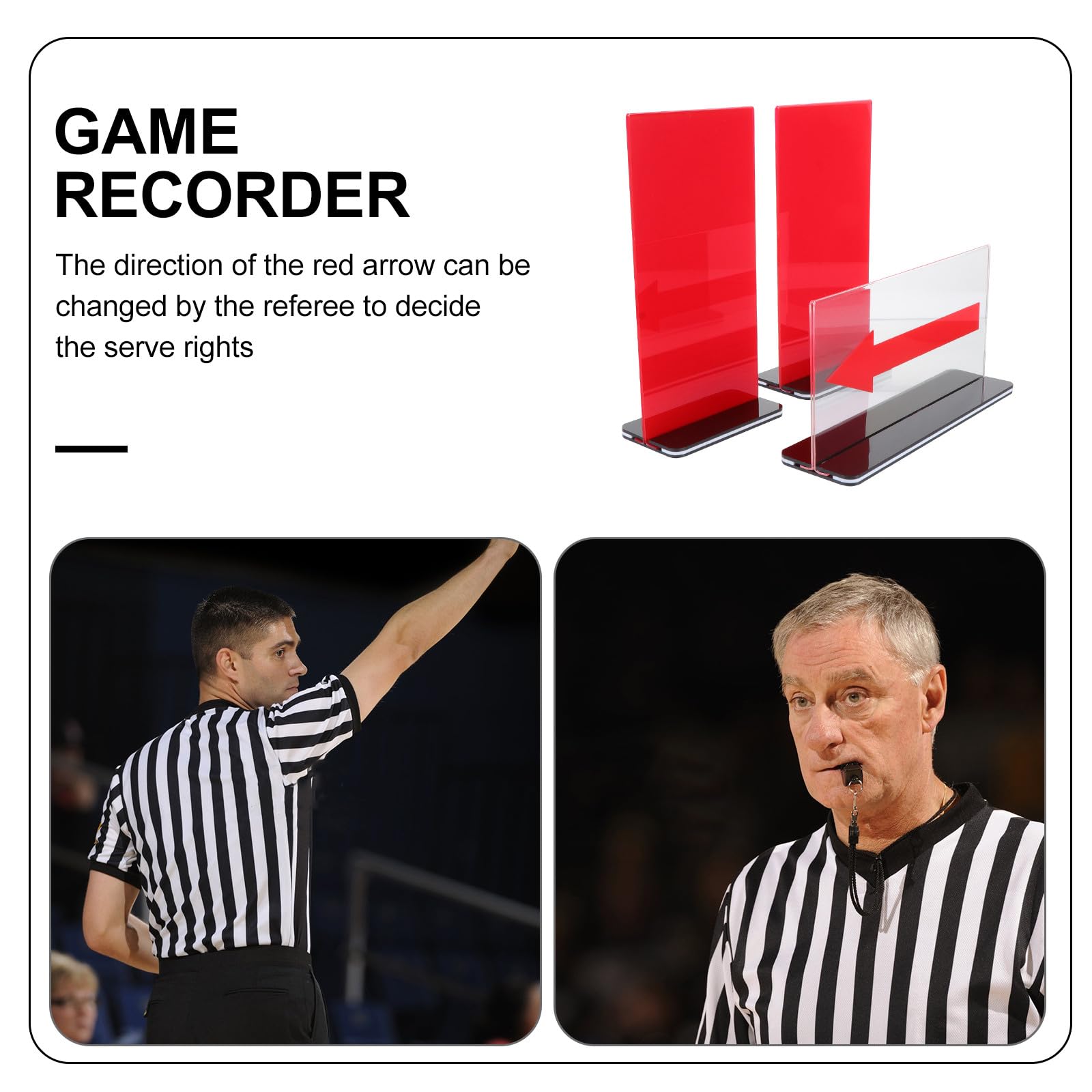 FOMIYES Lavagnette Basket in Acrilico Indicatore Cambio Direzione e Diritto di Servizio per Competizioni e Partite di Pallacanestro, Accessorio Essenziale per Arbitri