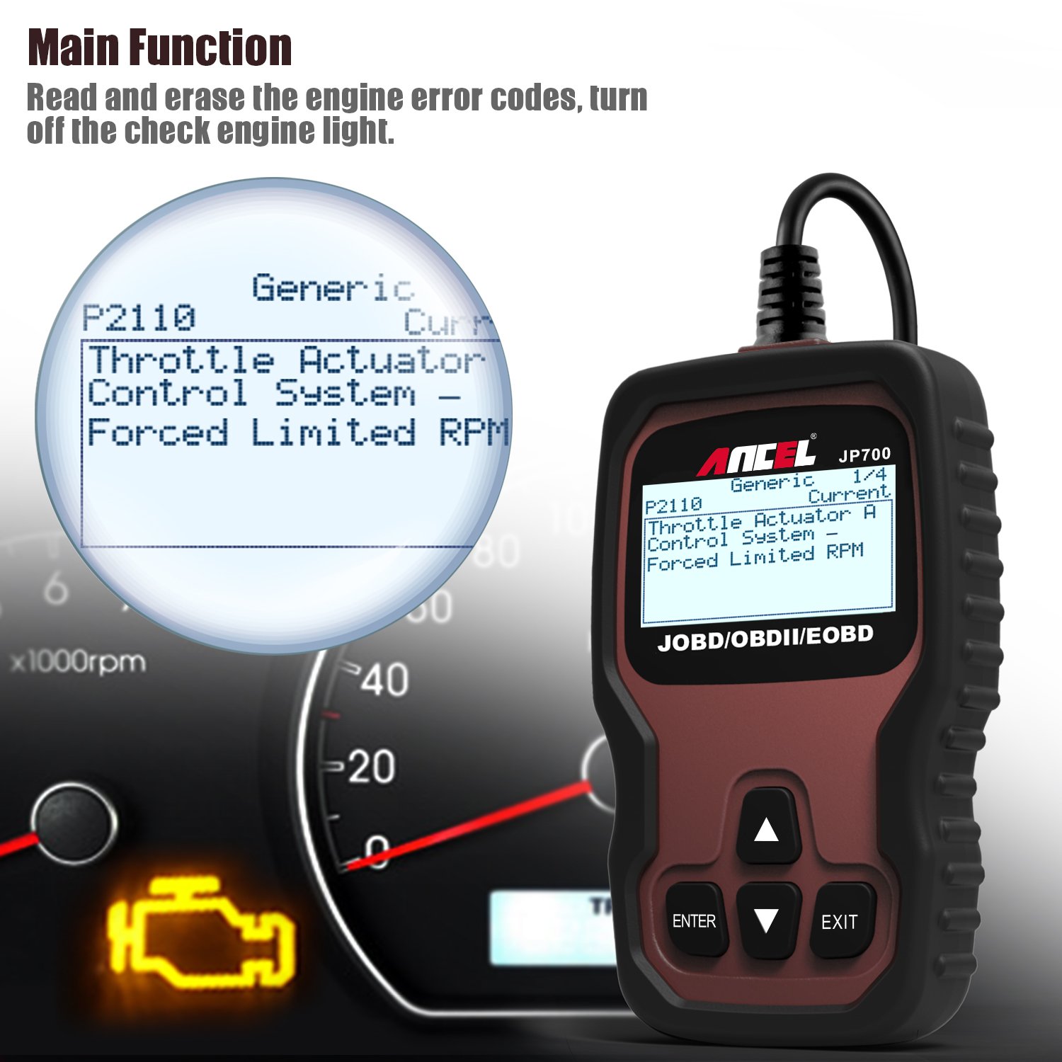 ANCEL JP700 Automotive JOBD Code Reader (Japanese Vehicles) Car OBD2