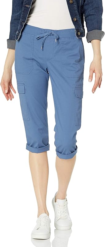 stretch cotton capris