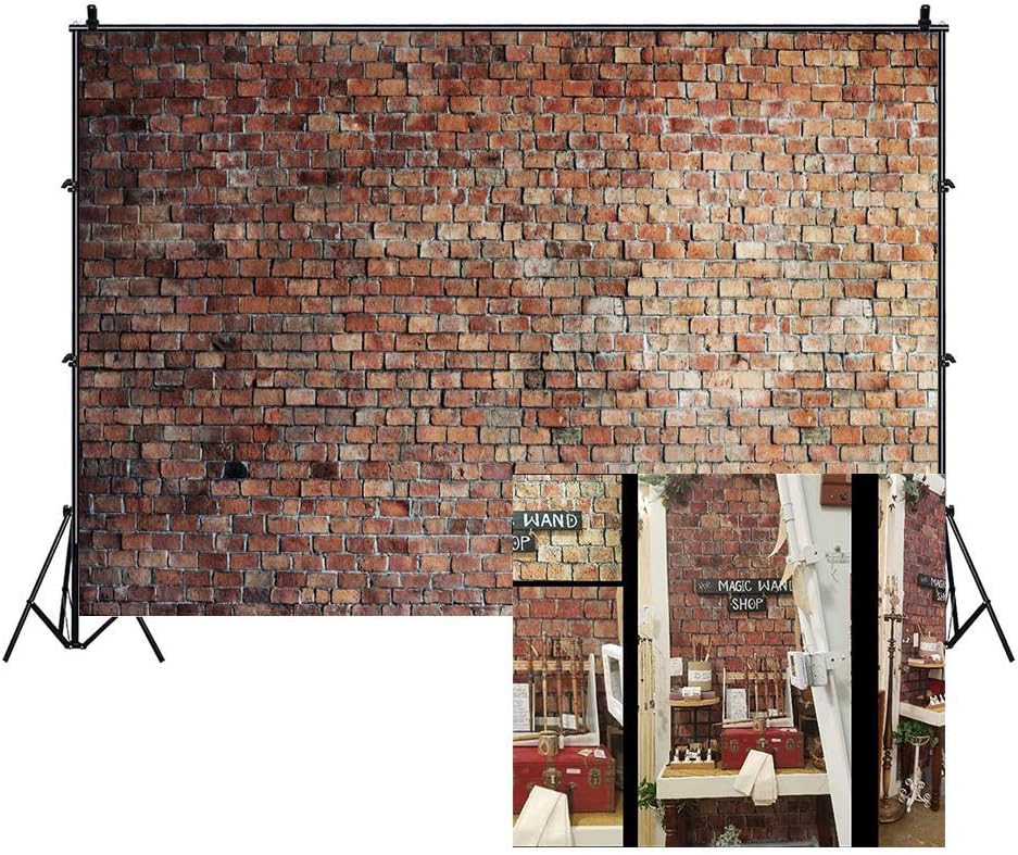 LFEEY 10x8ft Vintage Red Brick Wall Photo Backdrop Newborn Baby Girls Adults Portrait Photography Background Wallpaper Photo Studio Props